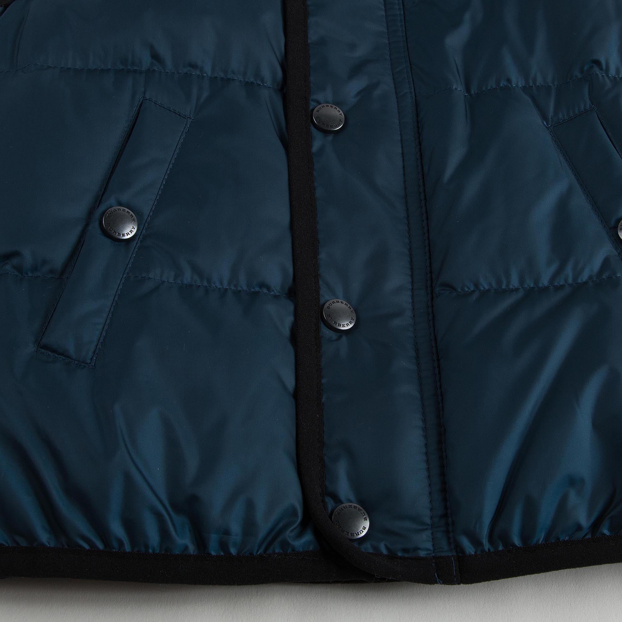Boys Navy Blue Down Padded Hooded Gilet - CÉMAROSE | Children's Fashion Store - 6
