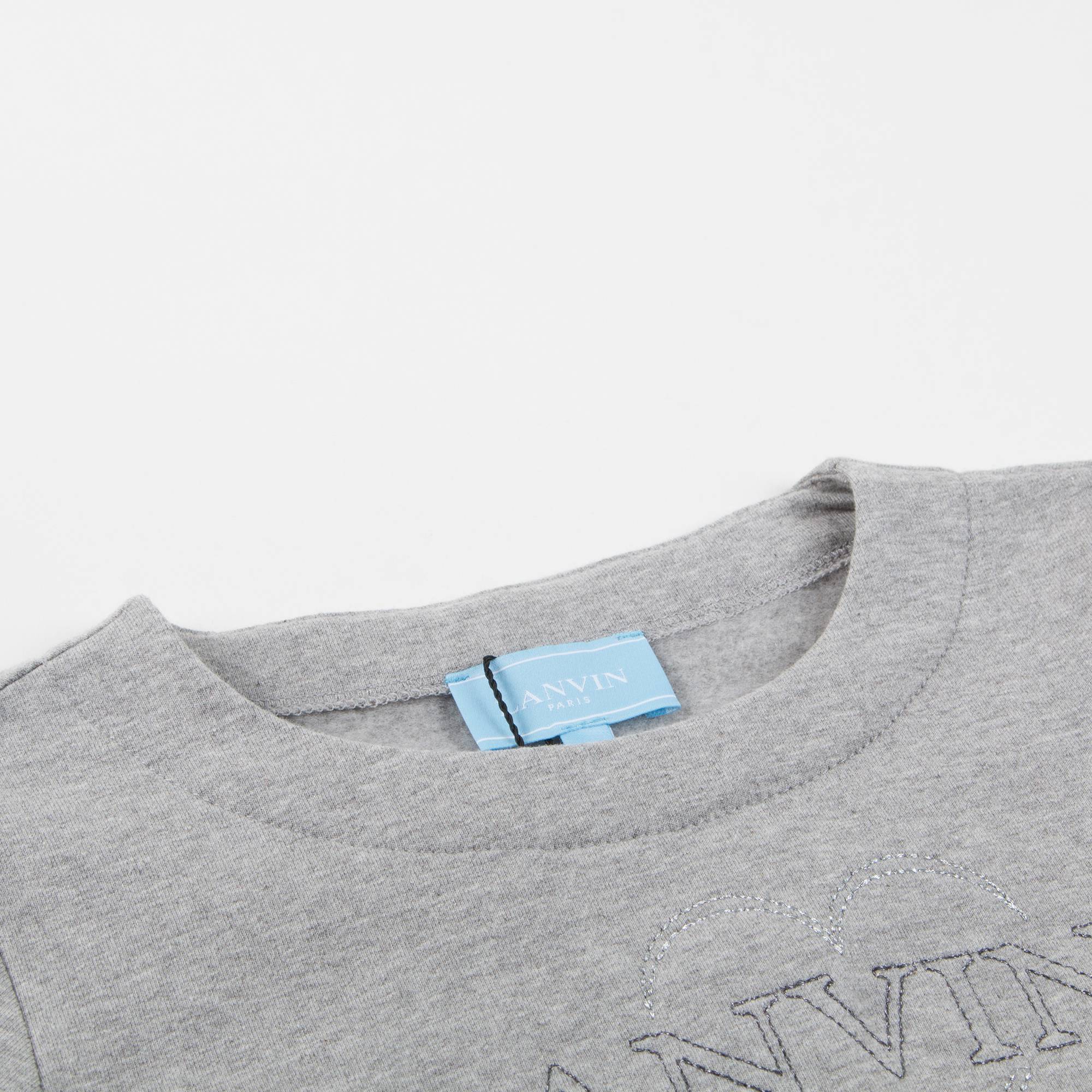 Baby  Grey  Logo  Cotton   Sweater