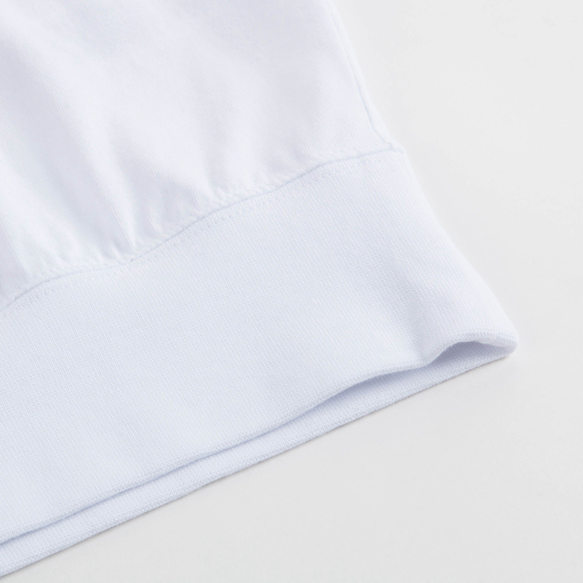 Girls White & Green Cotton T-shirt