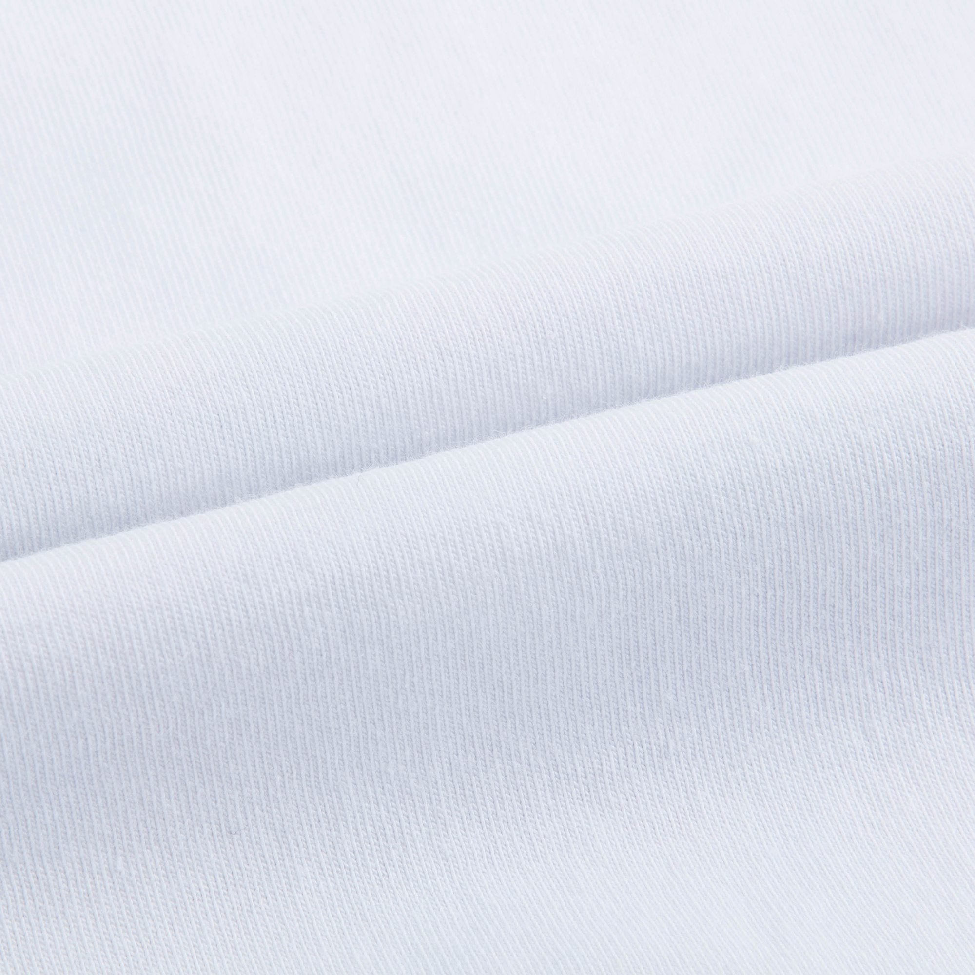 Girls White & Green Cotton T-shirt