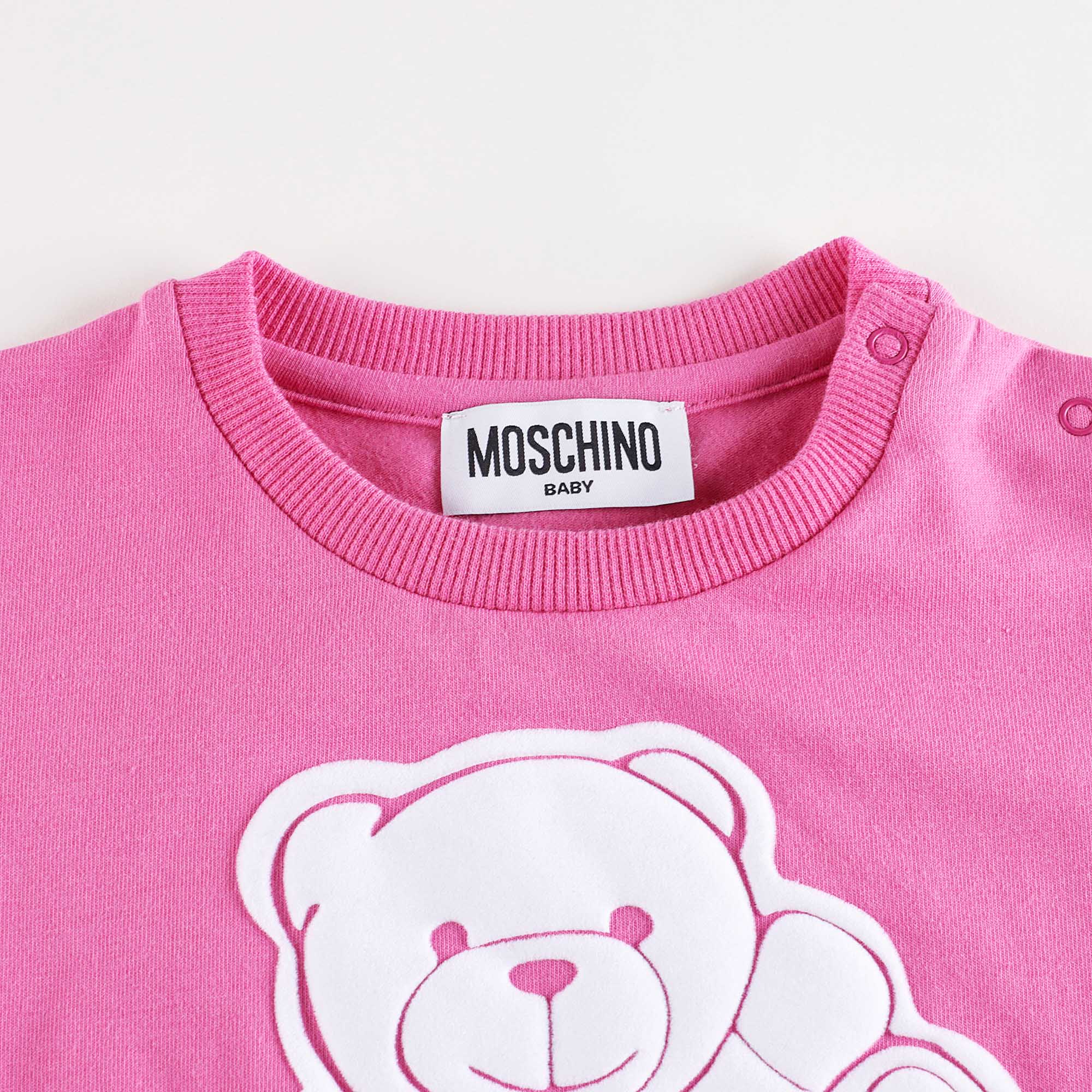 Baby Boys & Girls Fuschia Bear Cotton T-Shirt
