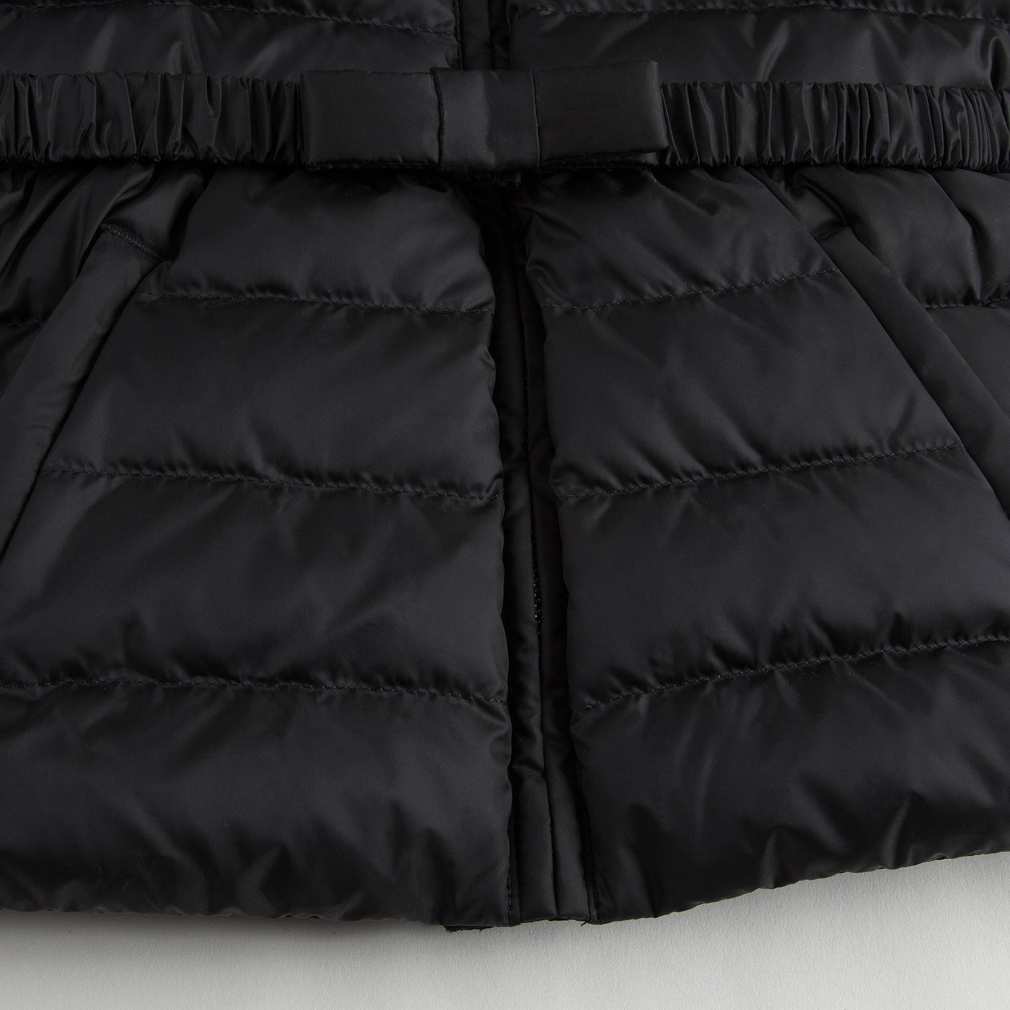 Baby Girls Black Down Padded Hooded Jacket - CÉMAROSE | Children's Fashion Store - 6