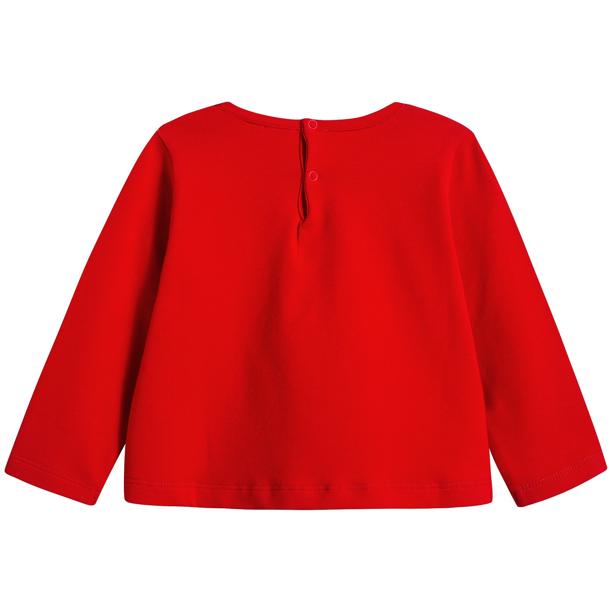 Girls Lava Red & Solver Cotton T-shirt