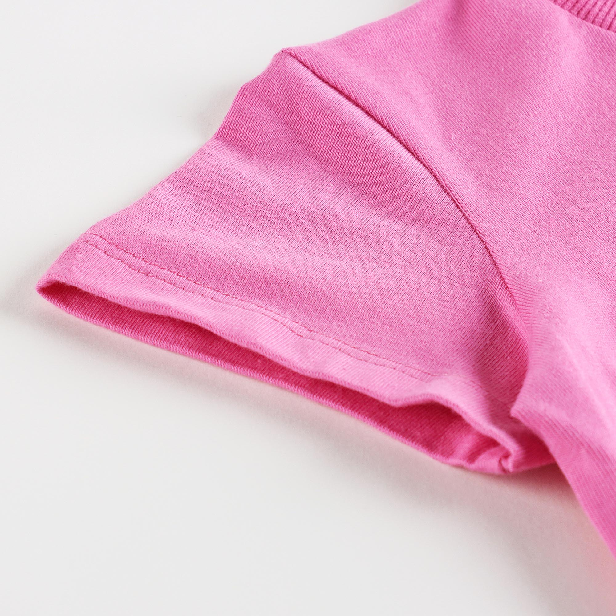 Baby Boys & Girls Fuschia Bear Cotton T-Shirt