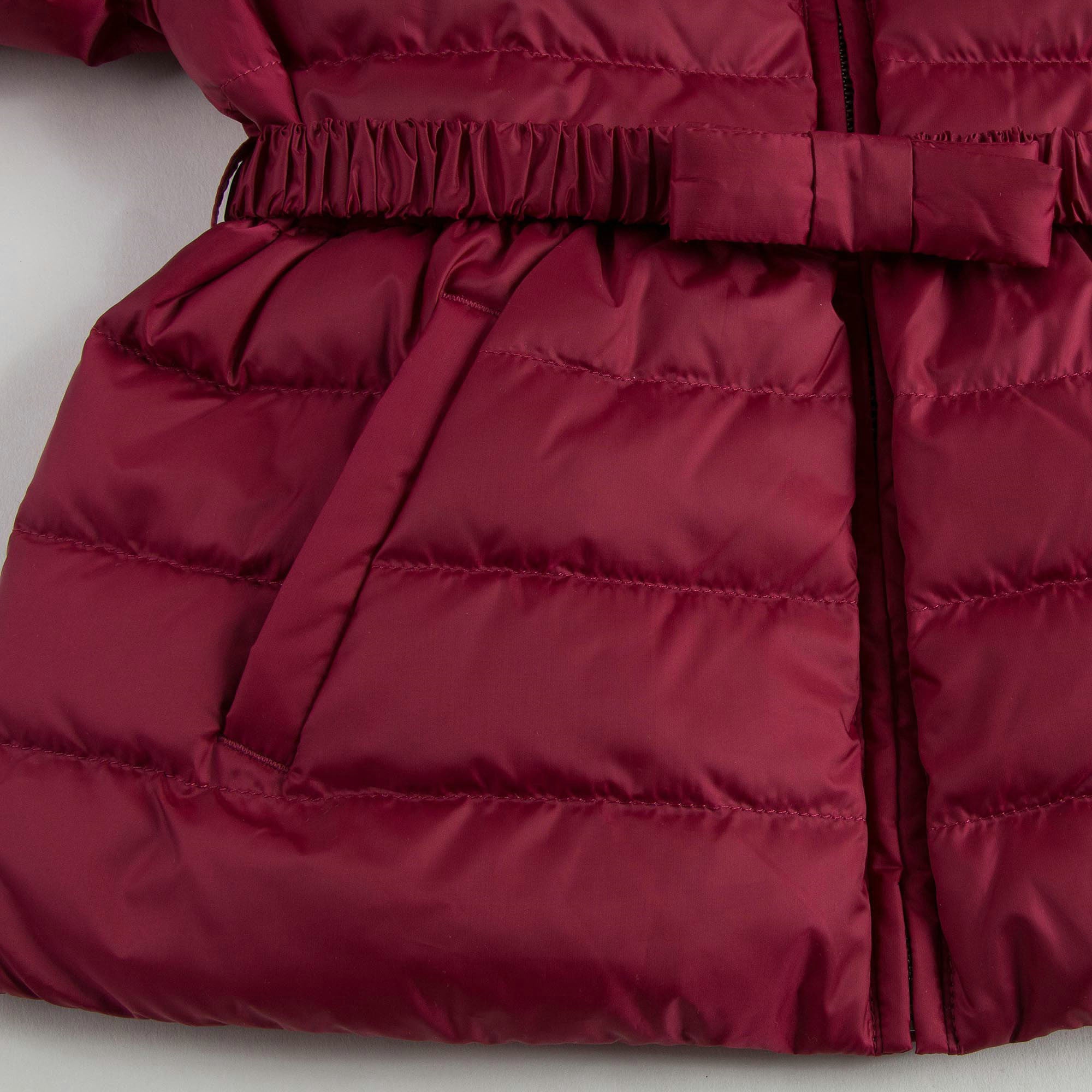Baby Girls Dark Pink Down Padded Hooded Jacket - CÉMAROSE | Children's Fashion Store - 5
