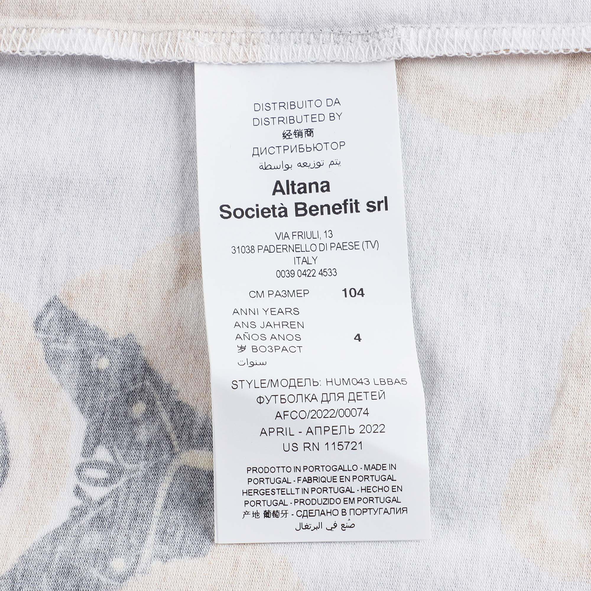 Boys & Girls Grey Printed Cotton T-Shirt