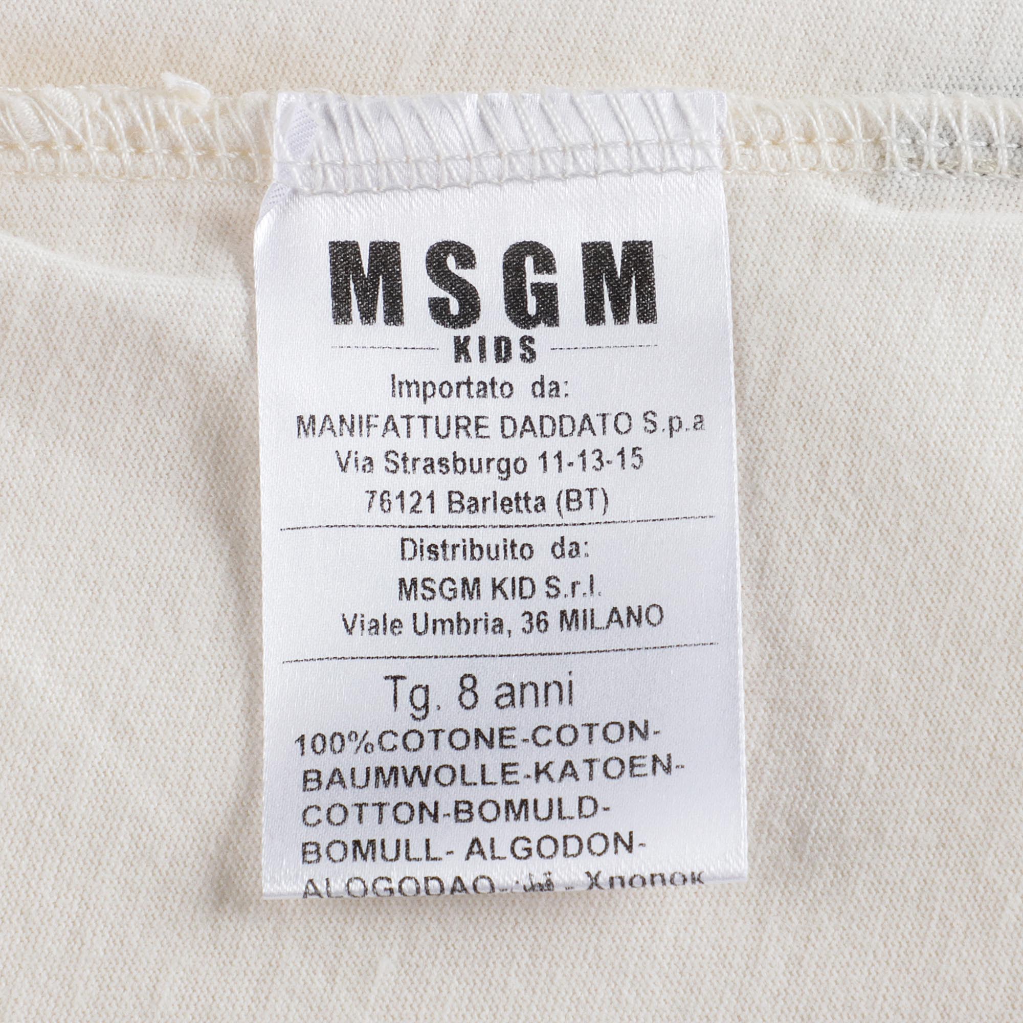 Boys & Girls White Cotton T-Shirt