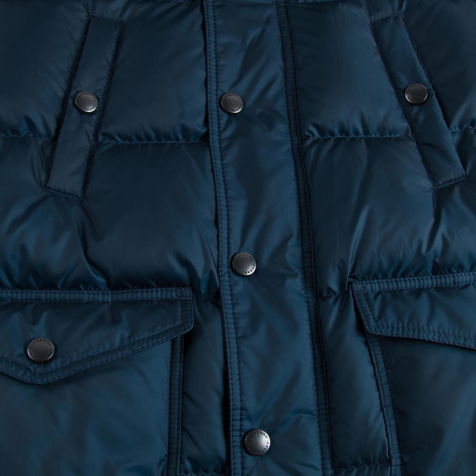 Boys Dark Blue Padded Down Hooded Jacket - CÉMAROSE | Children's Fashion Store - 5