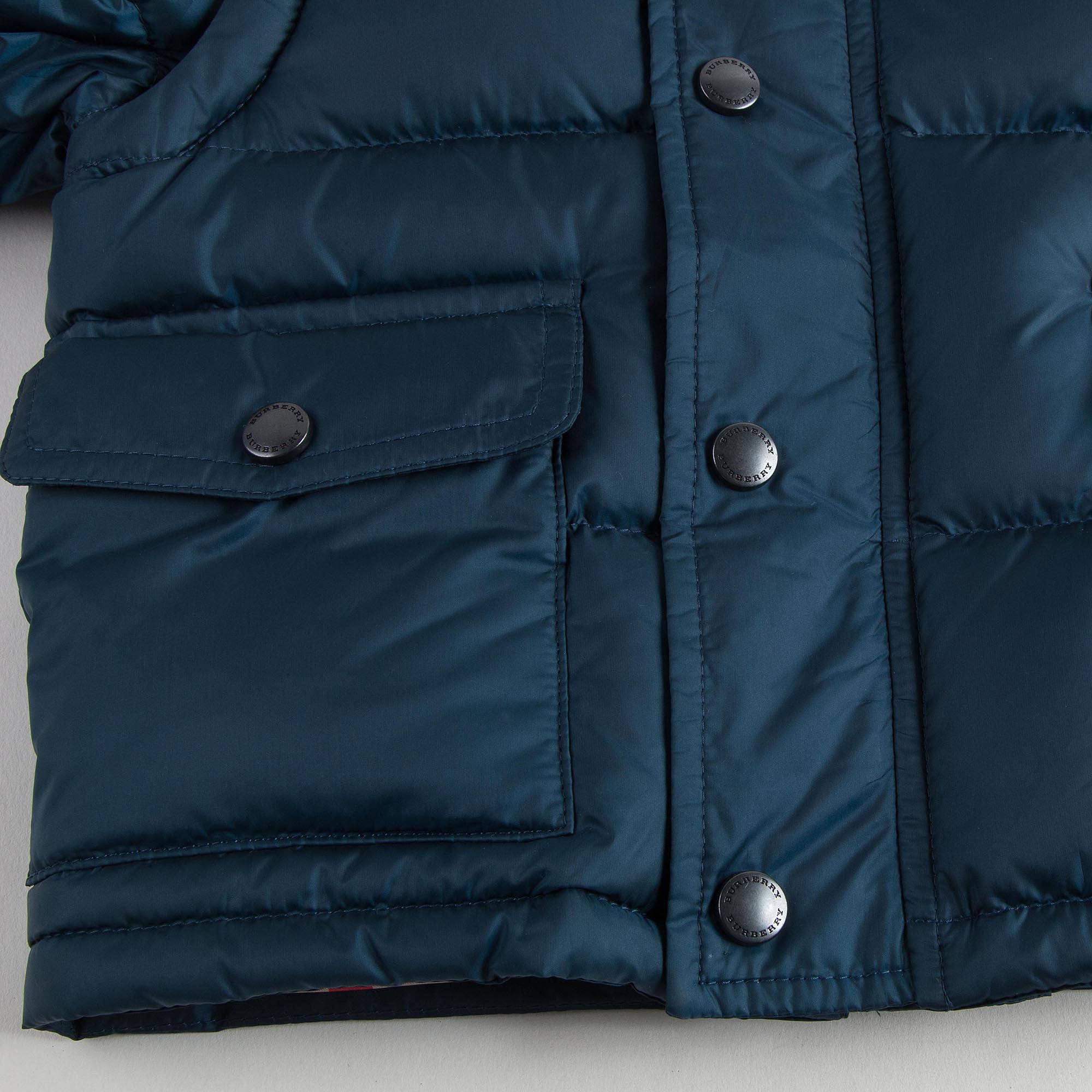 Baby Boys Navy Blue Hooded Padded Down Jacket - CÉMAROSE | Children's Fashion Store - 4