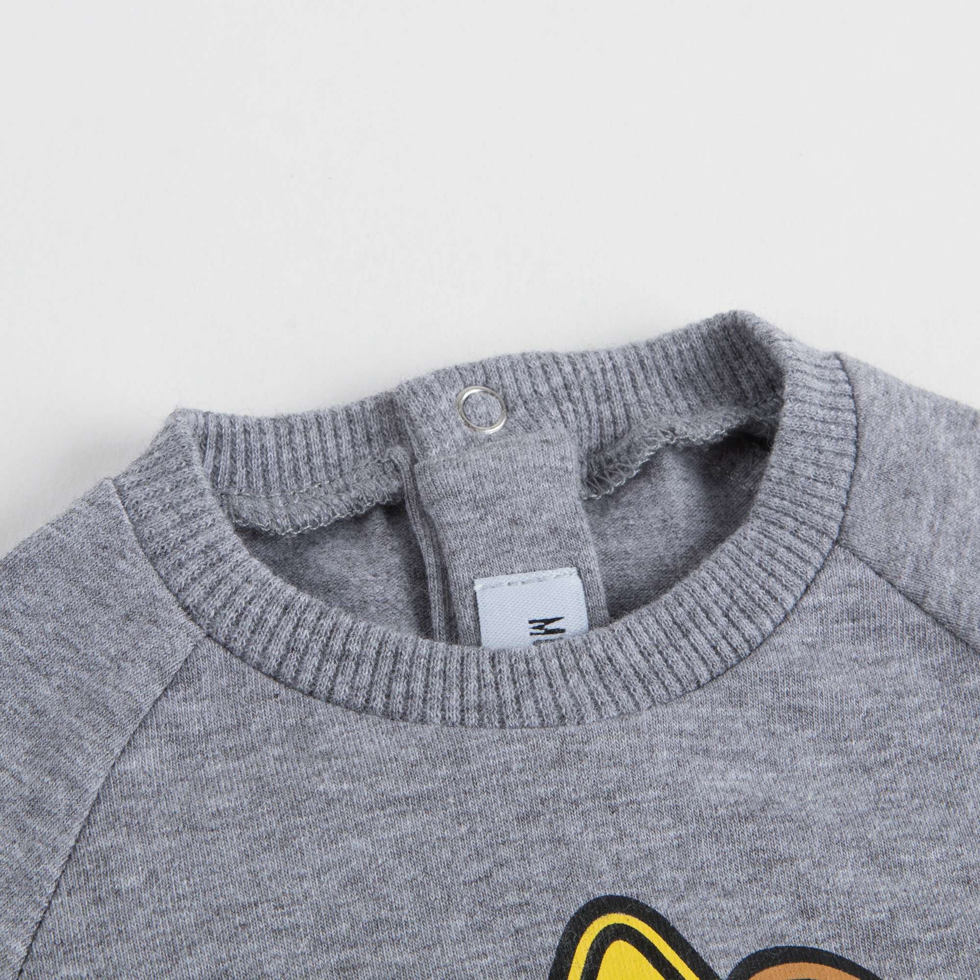 Baby Grey Cotton Toy Babygrow