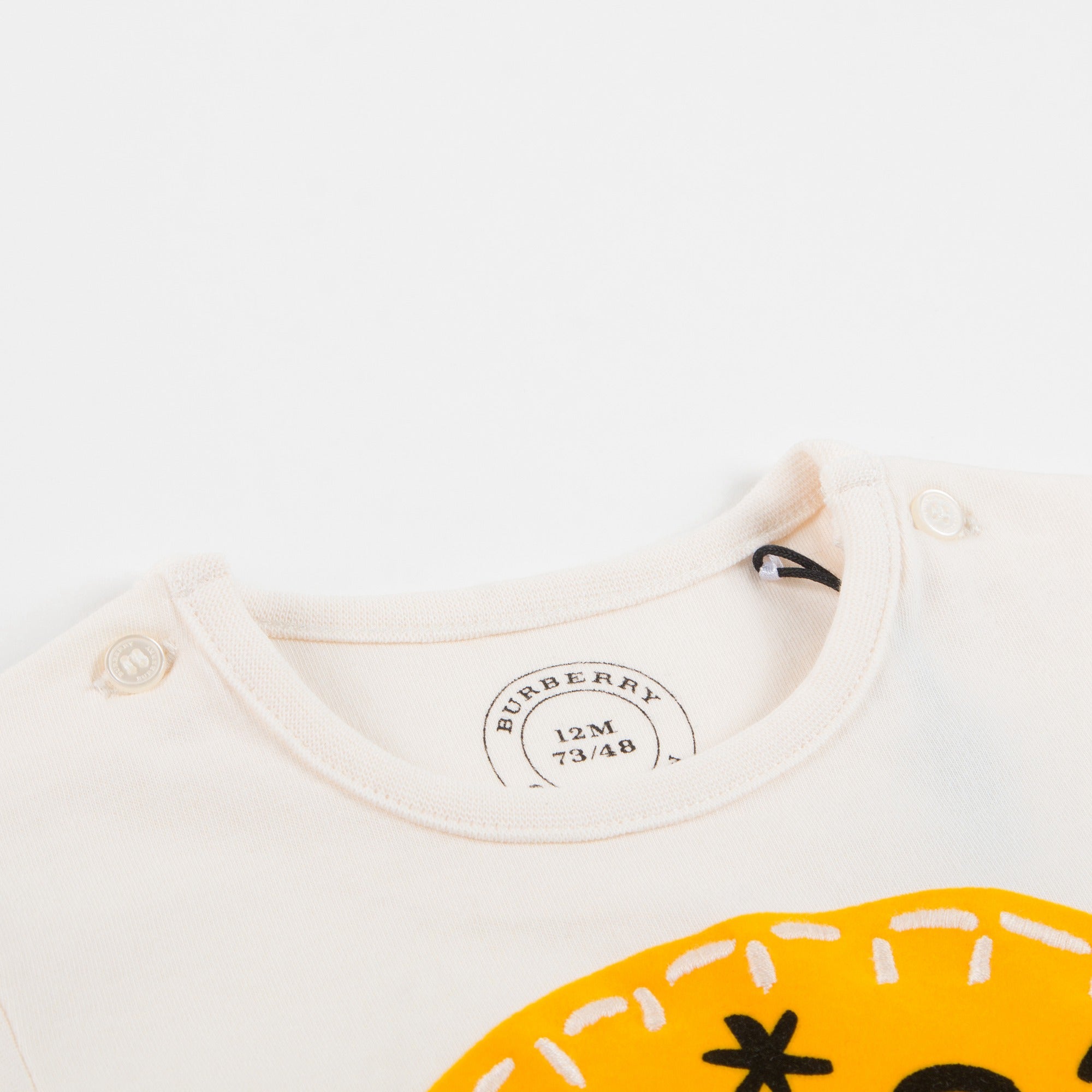 Baby  Girls  Natural  White  Cotton   T-shirt