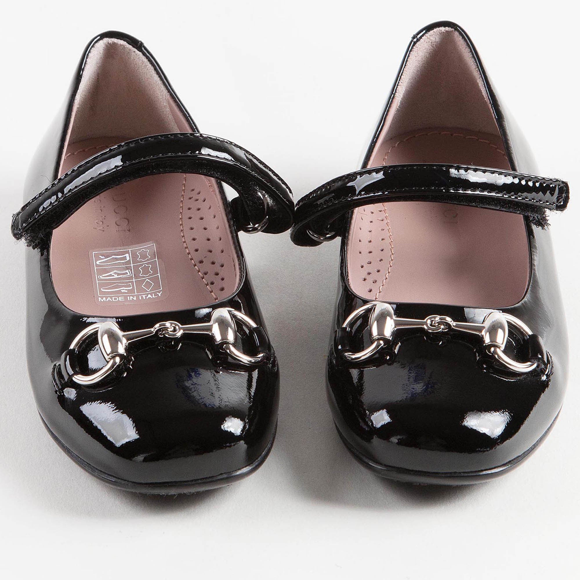 Baby Girls Black Patent Leather Shoes With Horsebit - CÉMAROSE | Children's Fashion Store - 2