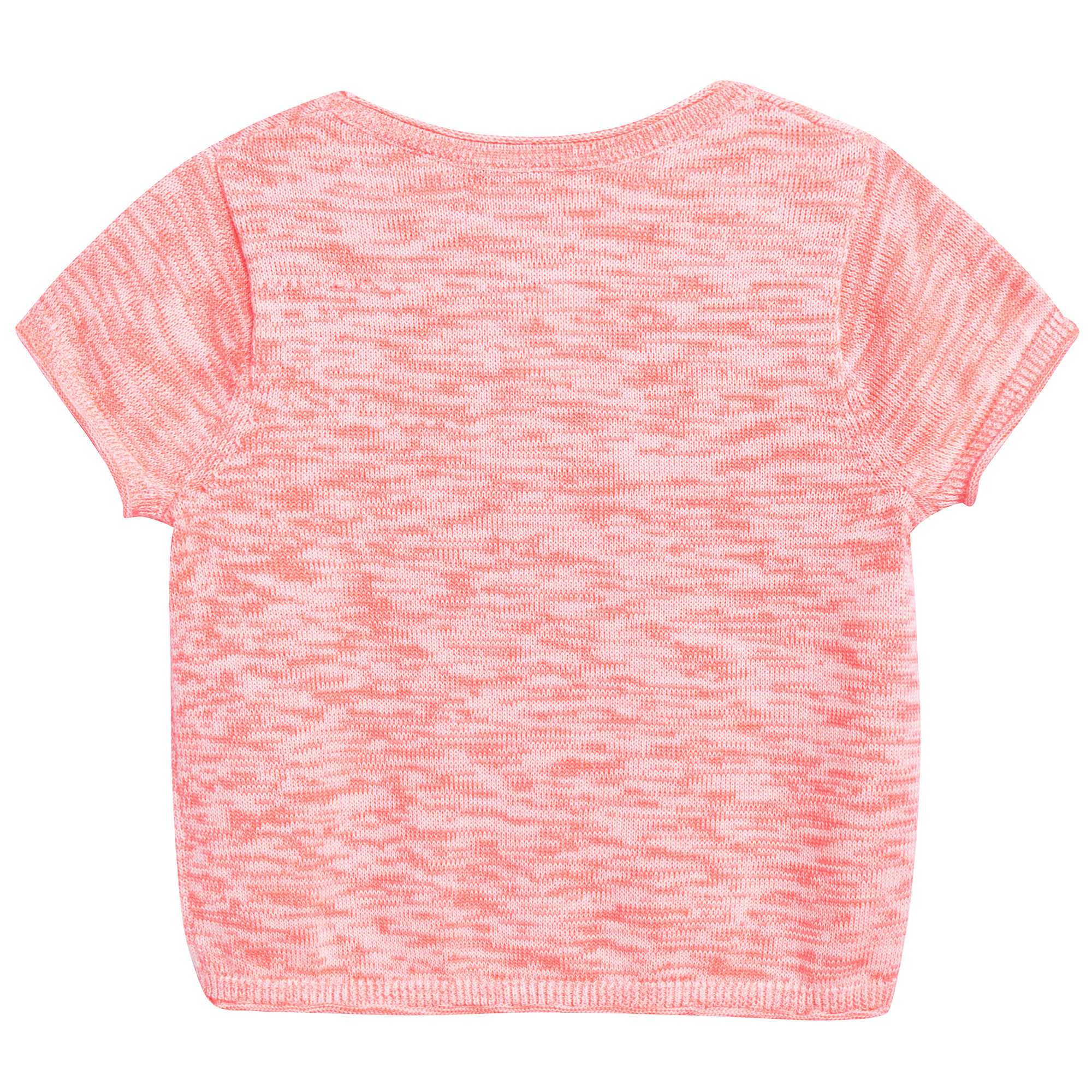 女童粉色针织T恤衫