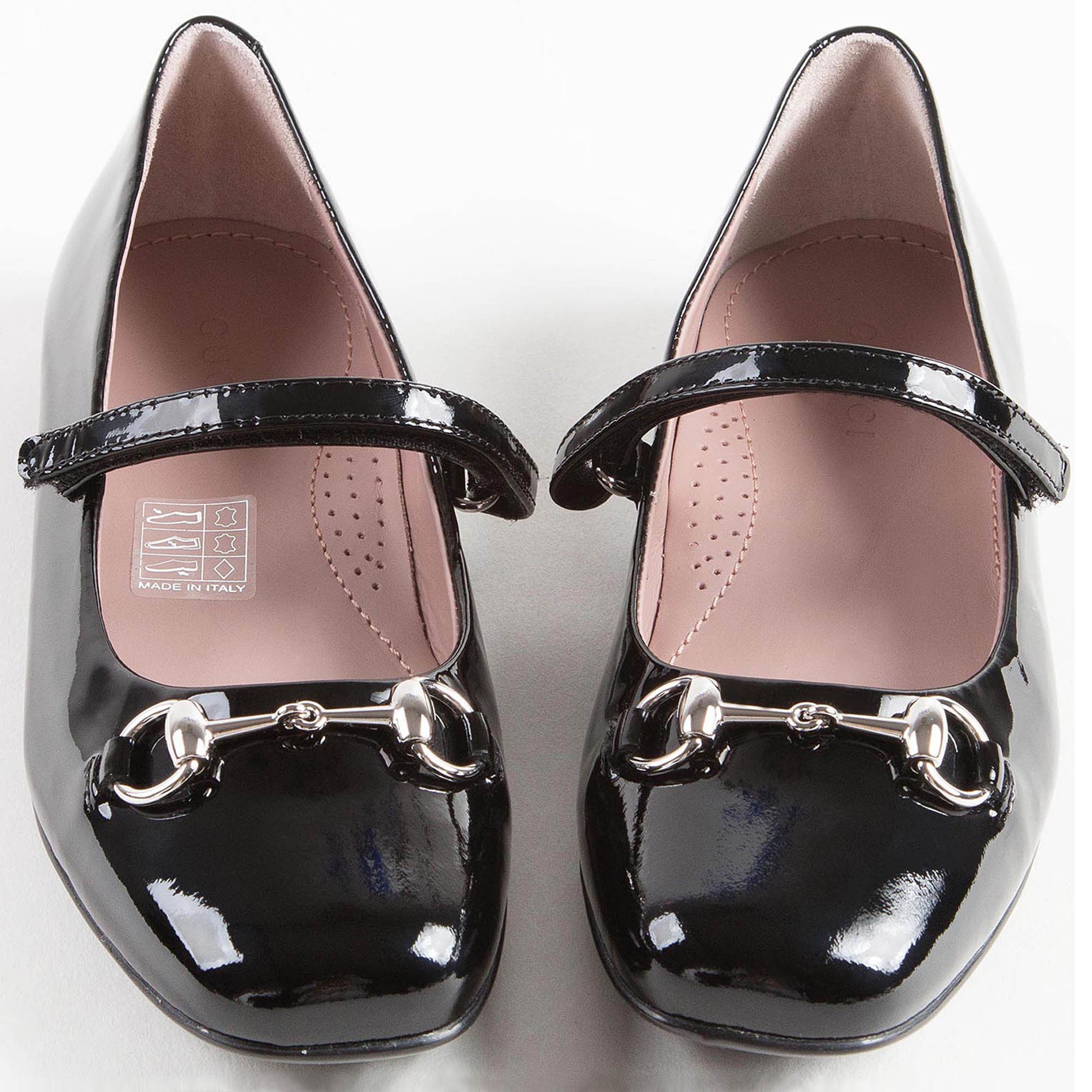 Girls Black Patent Leather Shoes With Horsebit - CÉMAROSE | Children's Fashion Store - 2