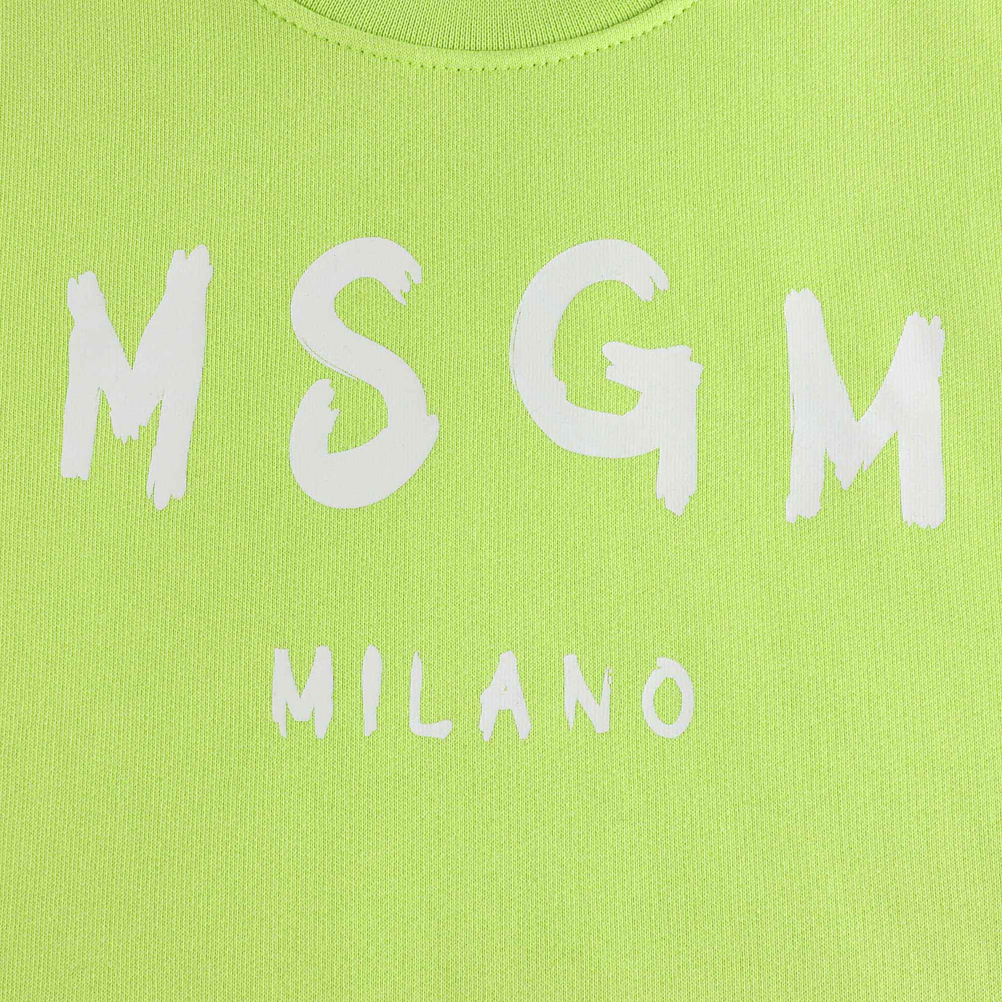 Boys & Girls Green Logo Cotton  Sweatshirt