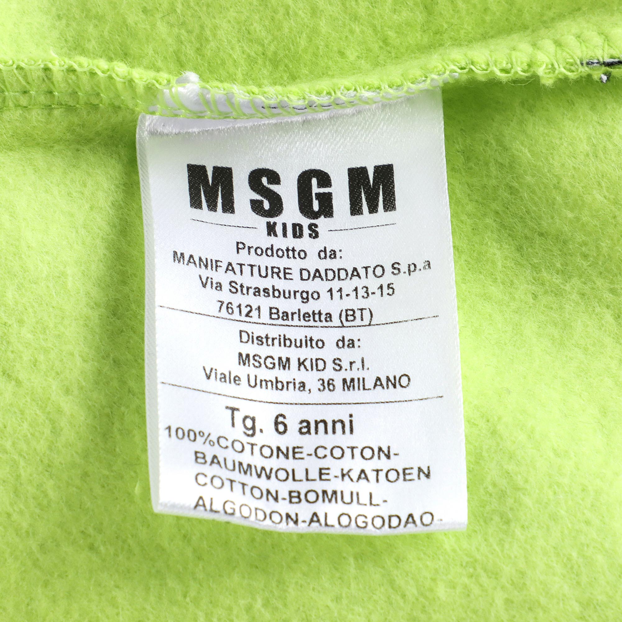 Boys & Girls Green Logo Cotton  Sweatshirt