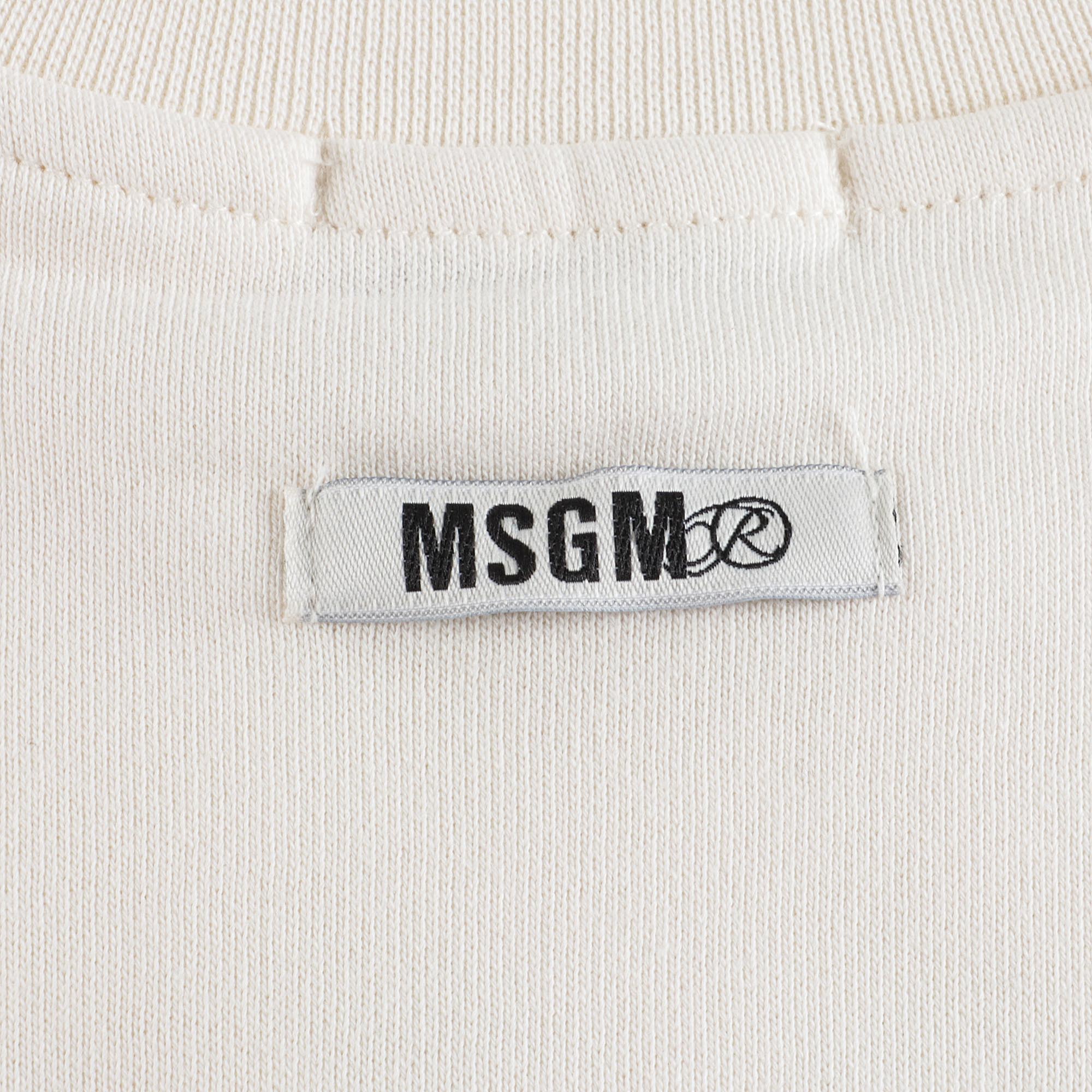Boys & Girls White Logo Cotton Sweatshirt