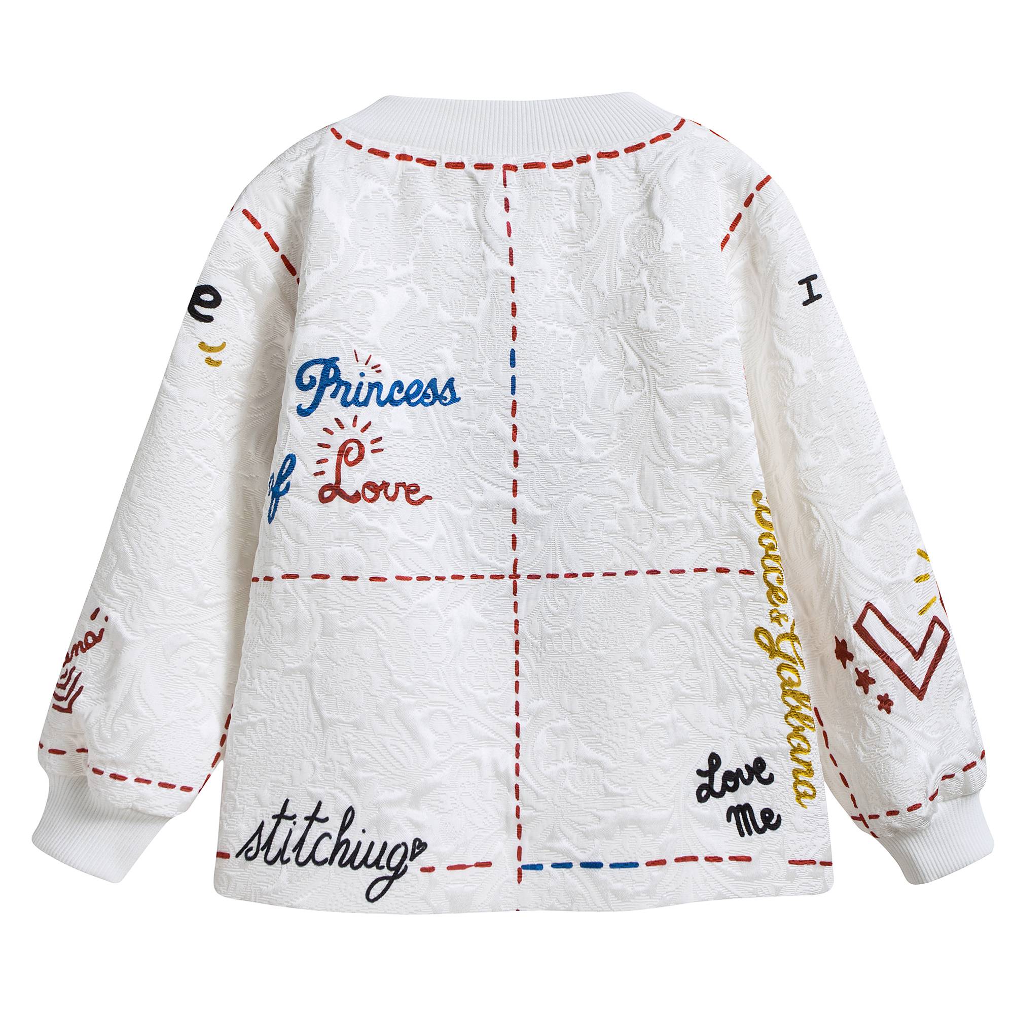 Girls White 'Love' Top