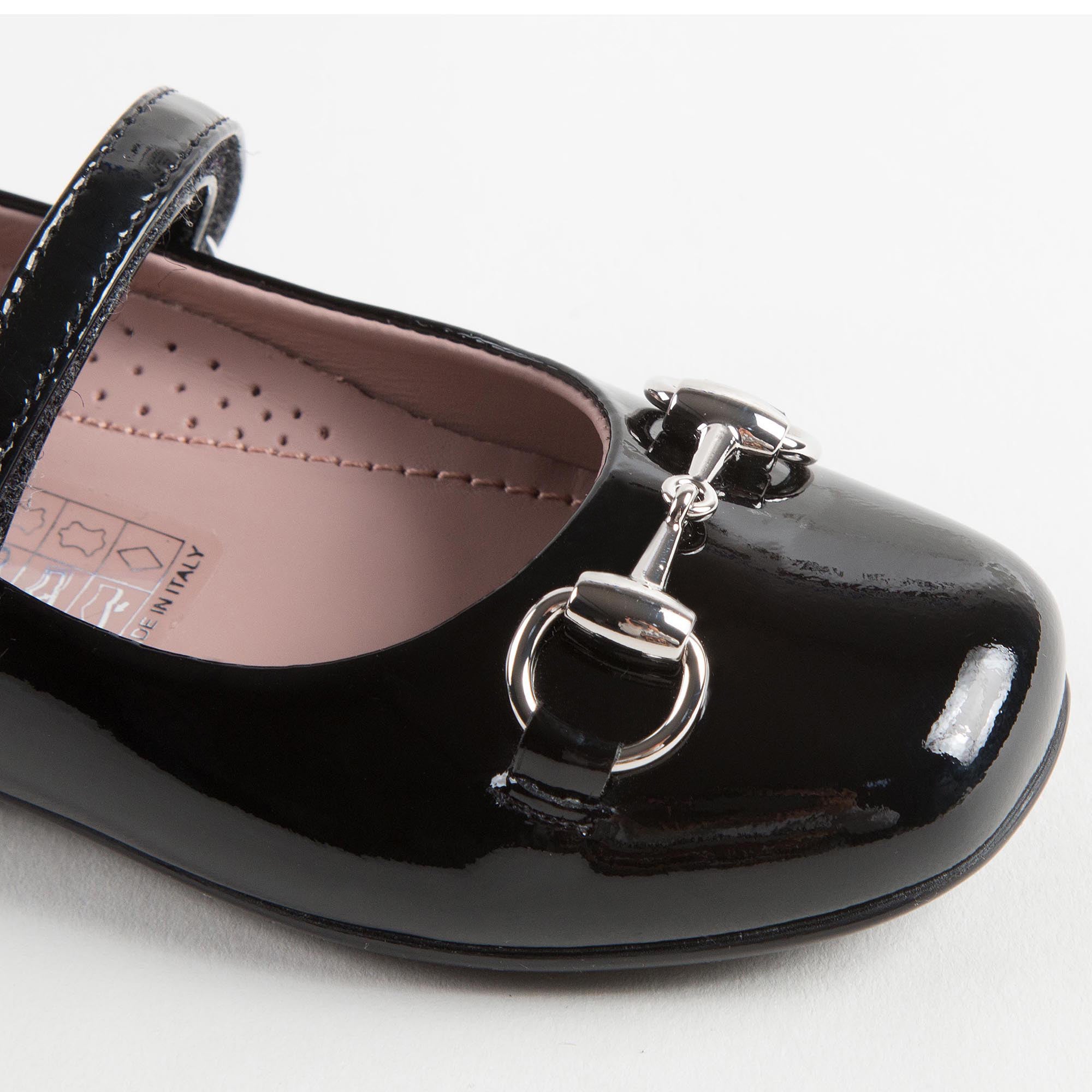 Baby Girls Black Patent Leather Shoes With Horsebit - CÉMAROSE | Children's Fashion Store - 5