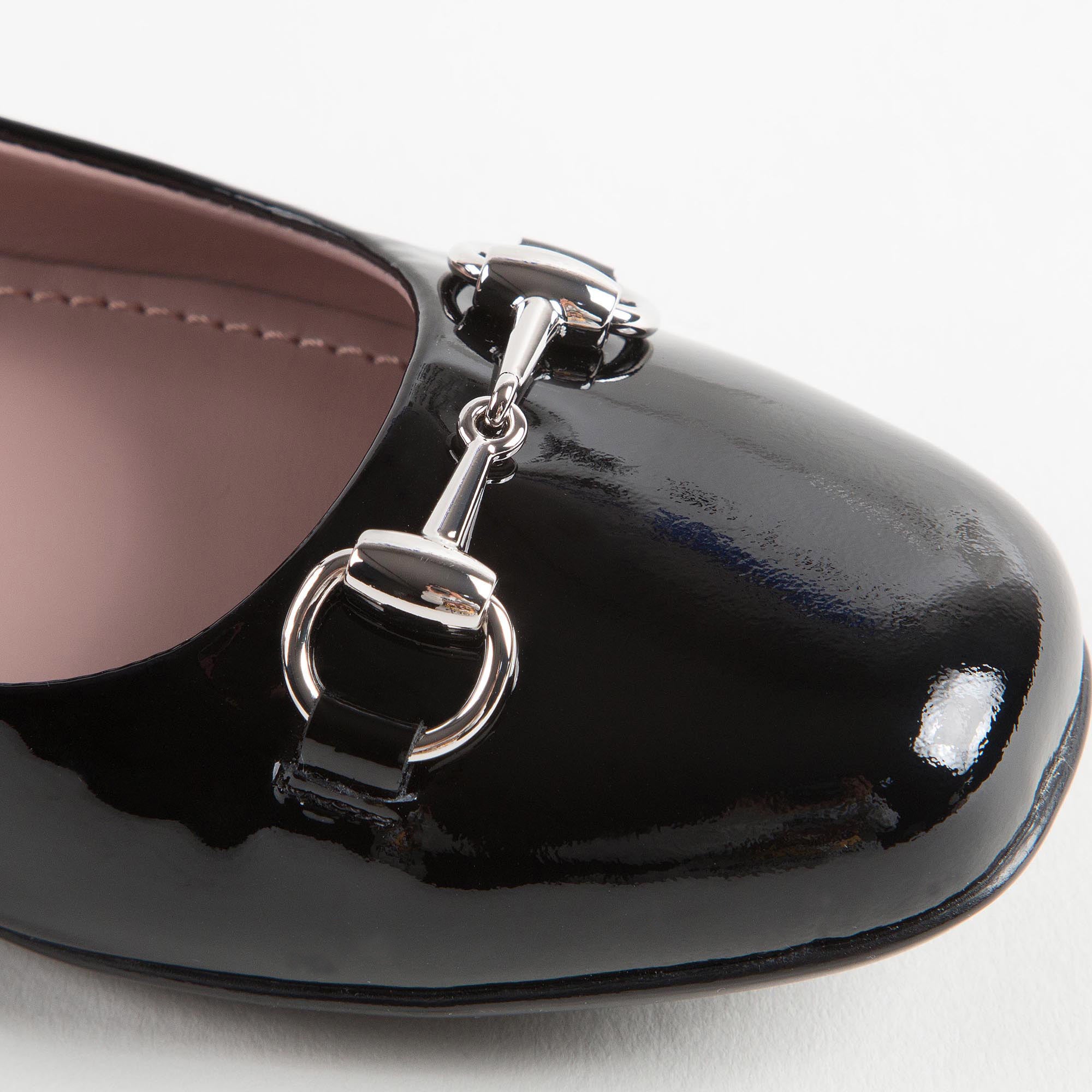 Girls Black Patent Leather Shoes With Horsebit - CÉMAROSE | Children's Fashion Store - 5