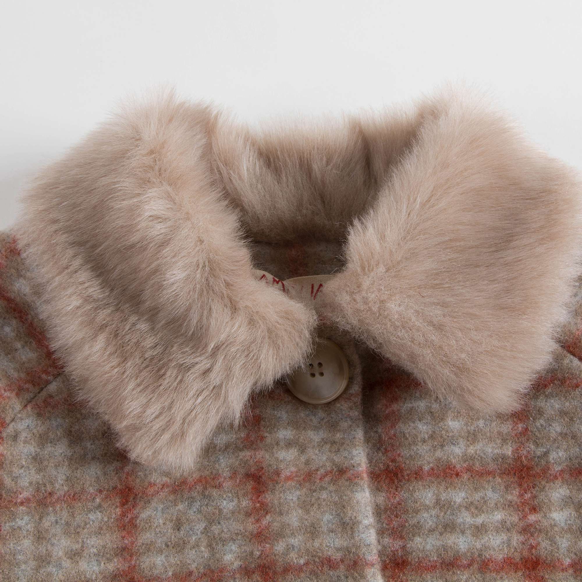 Girls Check Overcoat