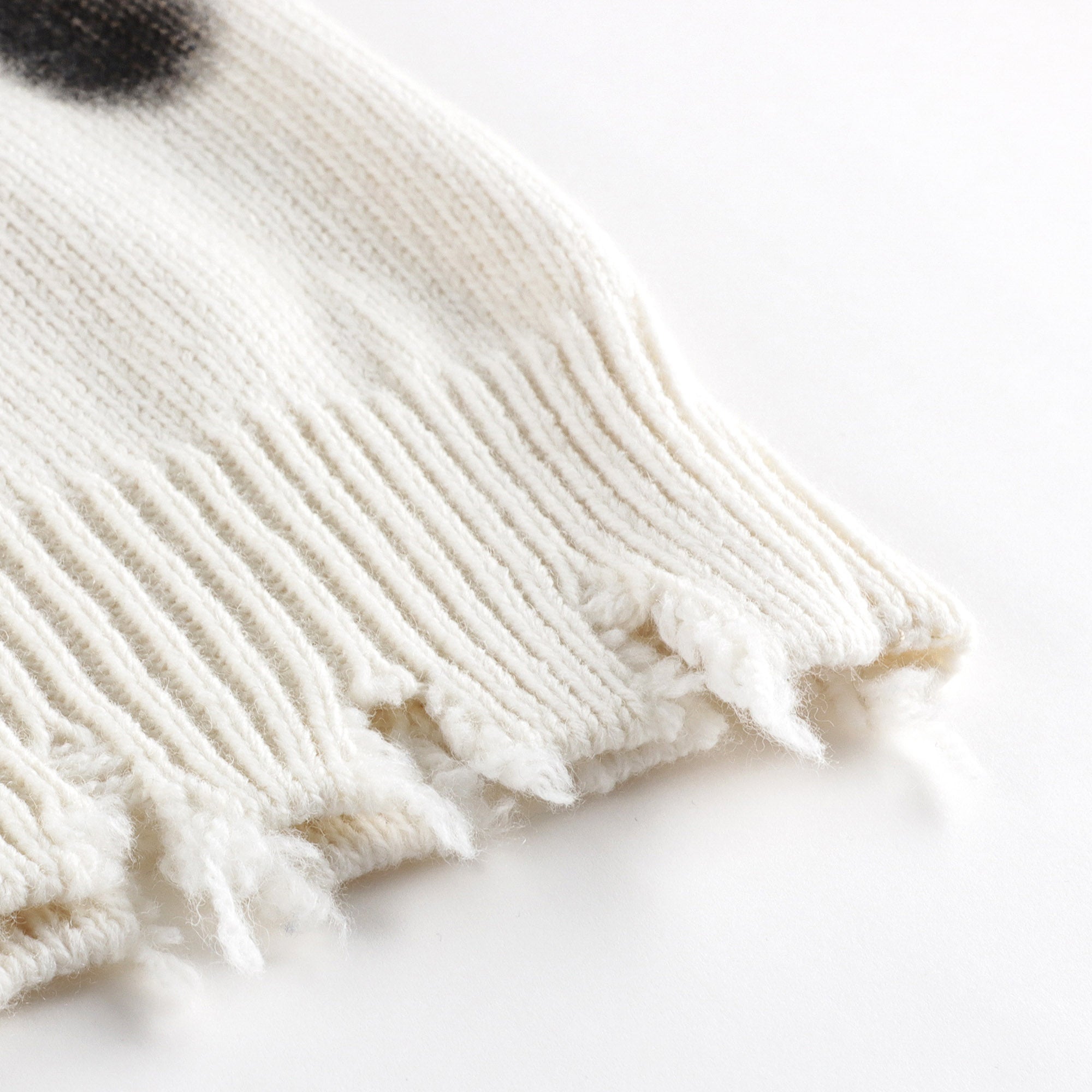 Boys & Girls White Logo Wool Sweater