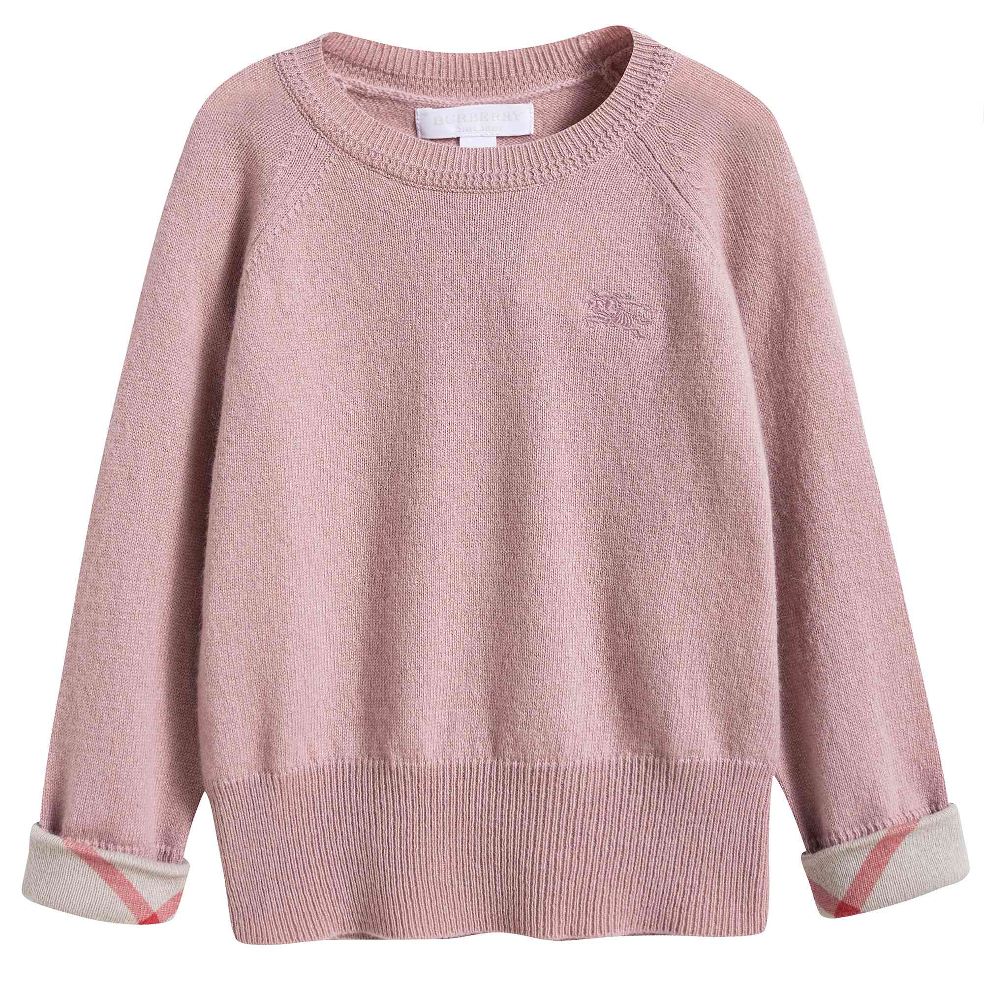 Girls Dusty Pink Cashmere Sweater