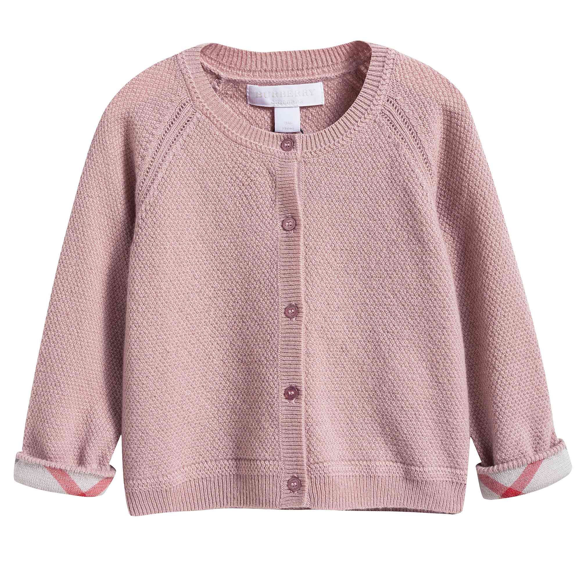 Girls Dusty Pink Cashmere Cardigan