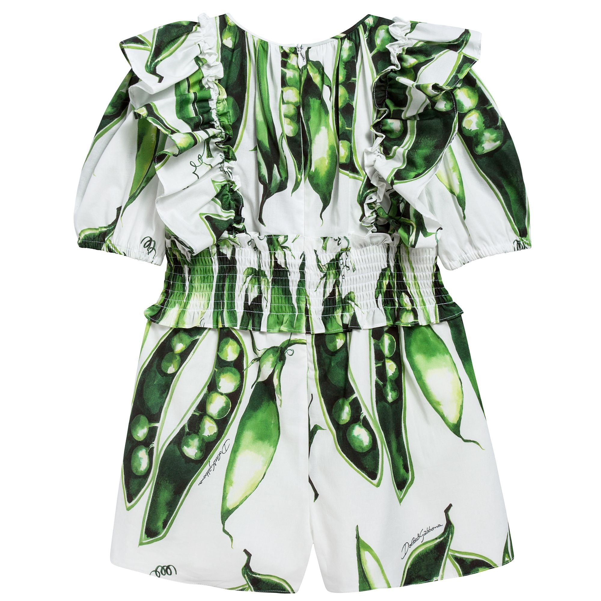 Girls Green 'Piselli' Cotton Playsuit