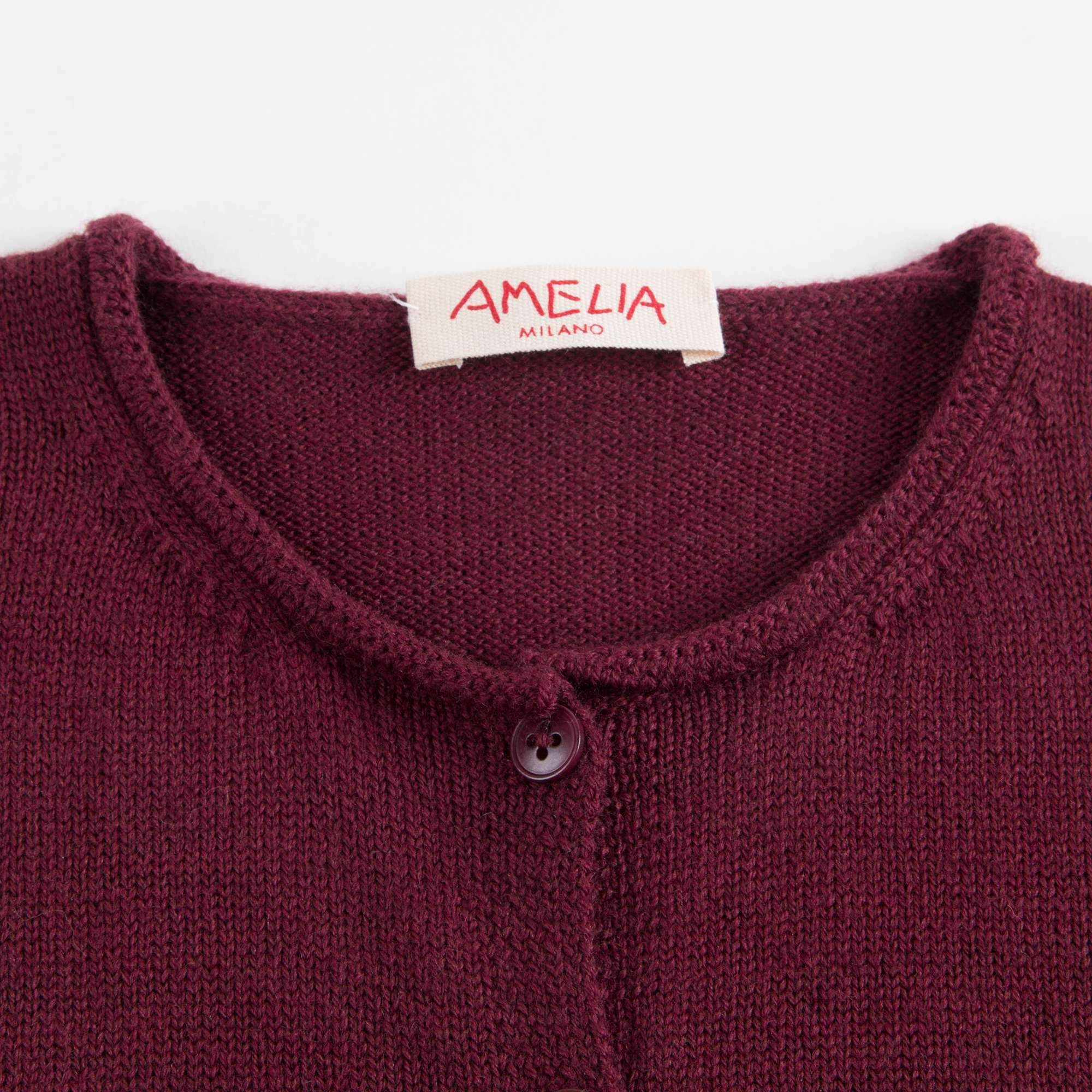 Girls Red Wine Cardigan