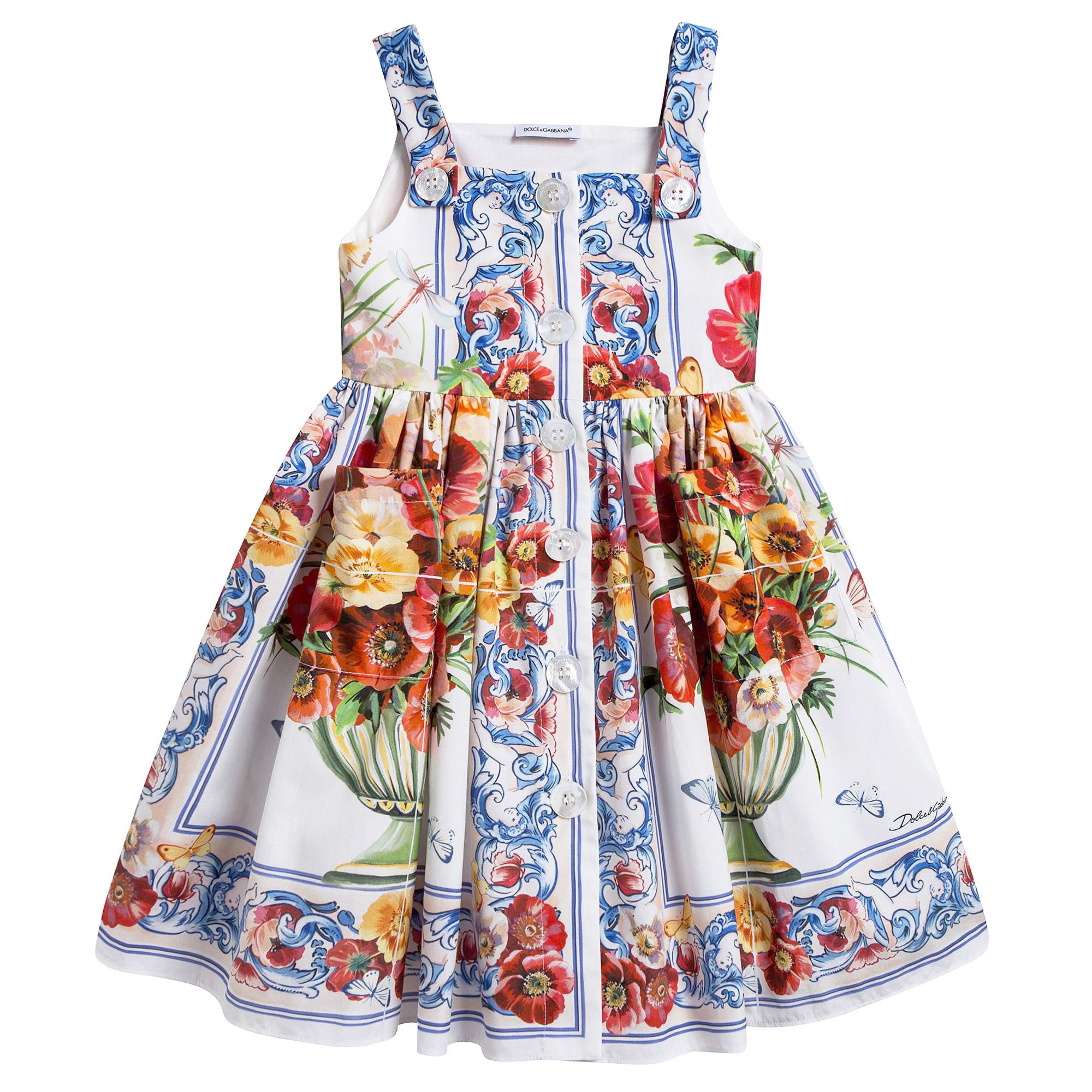 Girls 'Caltagirone' Cotton Dress