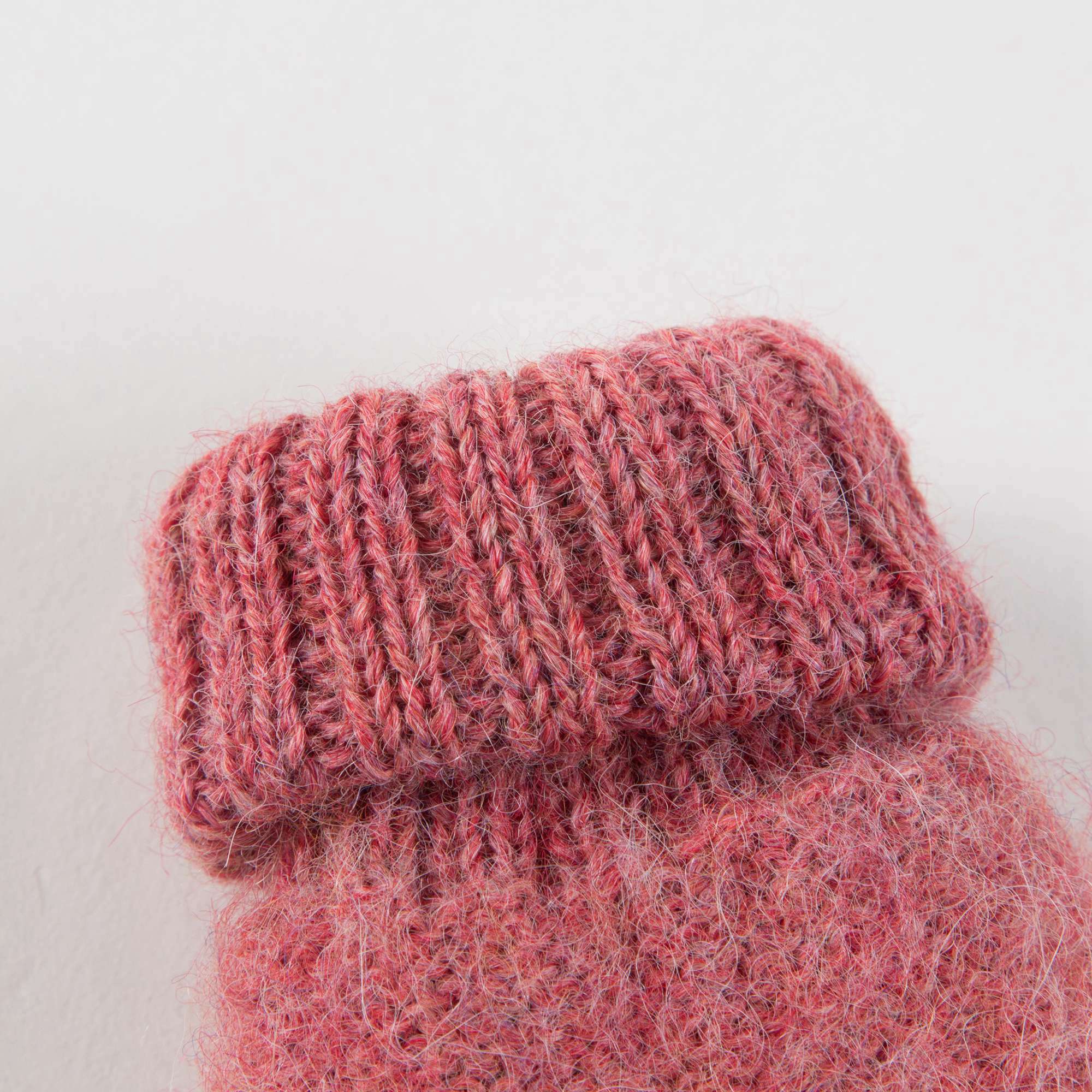 Baby Rose Pink Bunny Alpaca Wool Animal Booties