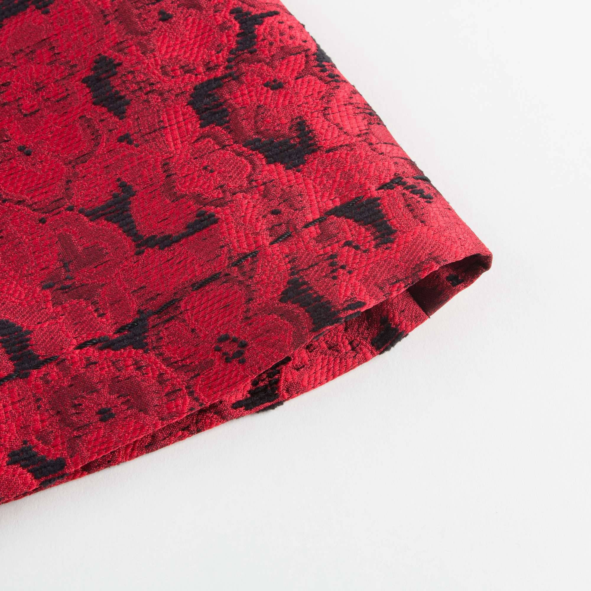 Girls Red Jacquard Dress