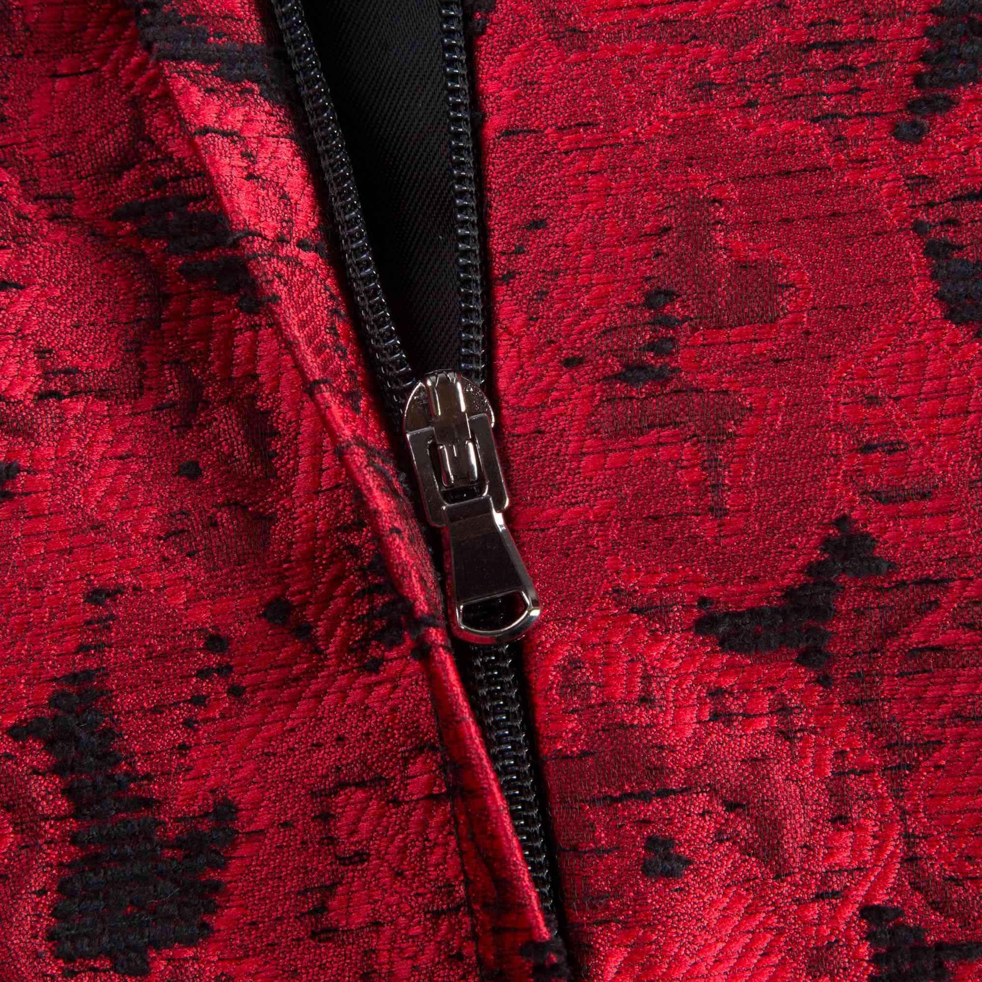 Girls Red Jacquard Dress