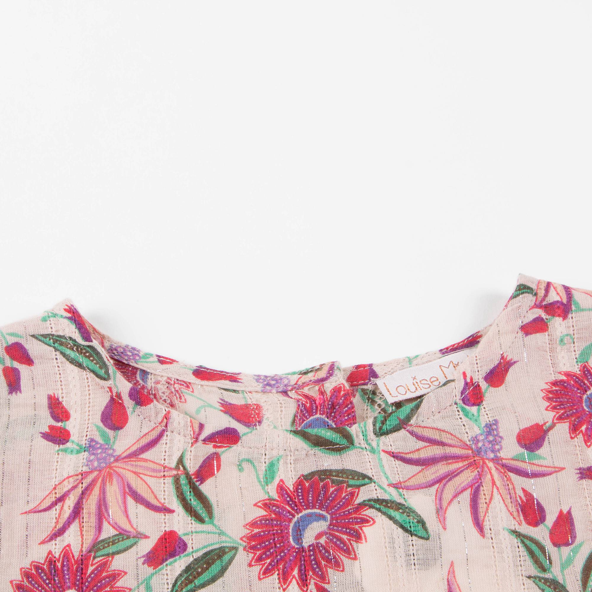 Girls White Flower "Arumai" Top