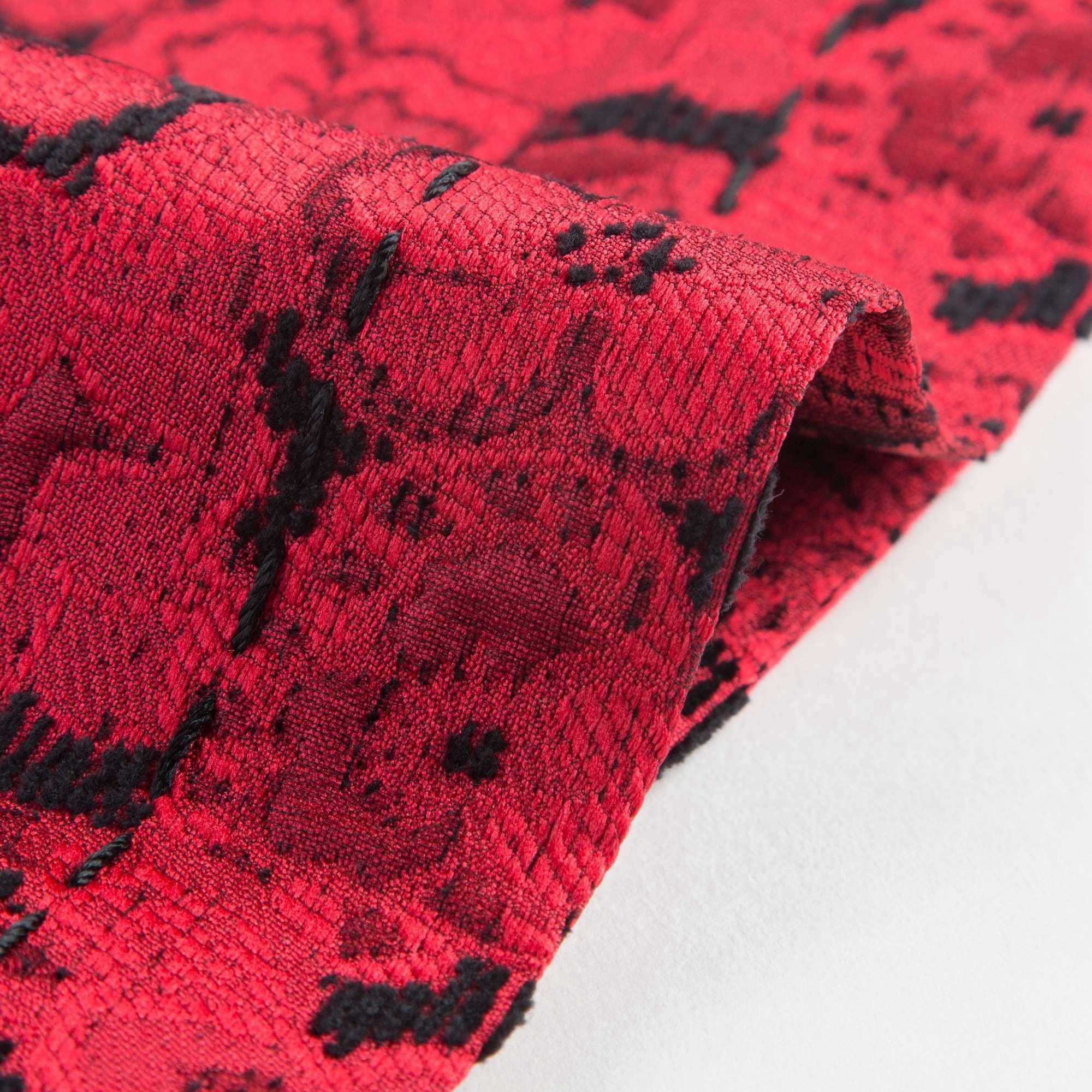 Girls Red Jacquard Dress