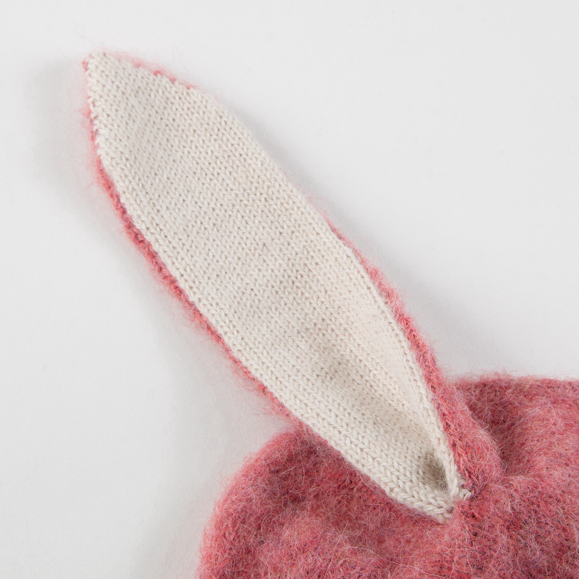 Baby Pink Bunny Alpaca Wool Animal Hat