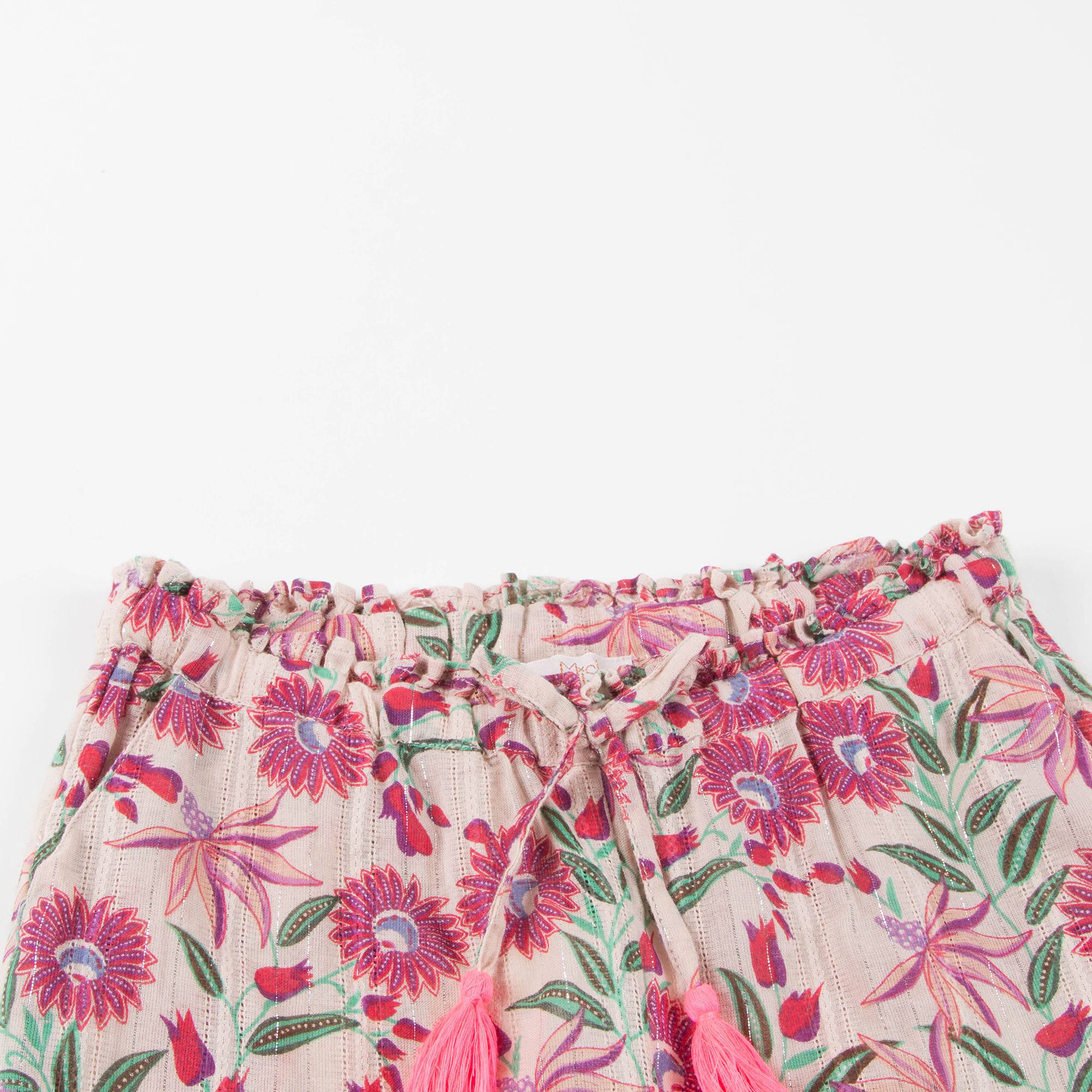 Girls White Flower "Twinkle" Pants