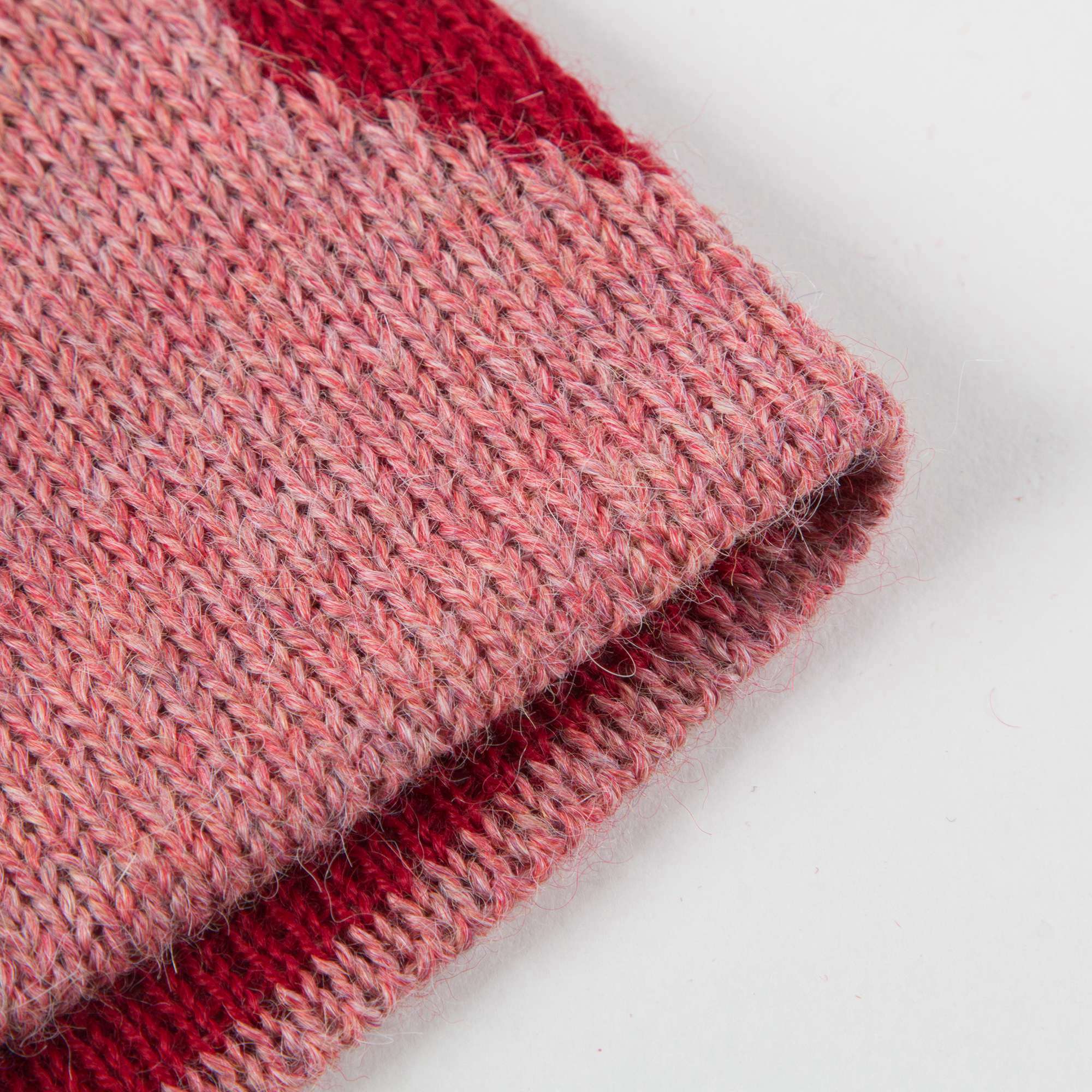 Baby Rose Pink Heart Alpaca Wool Hat