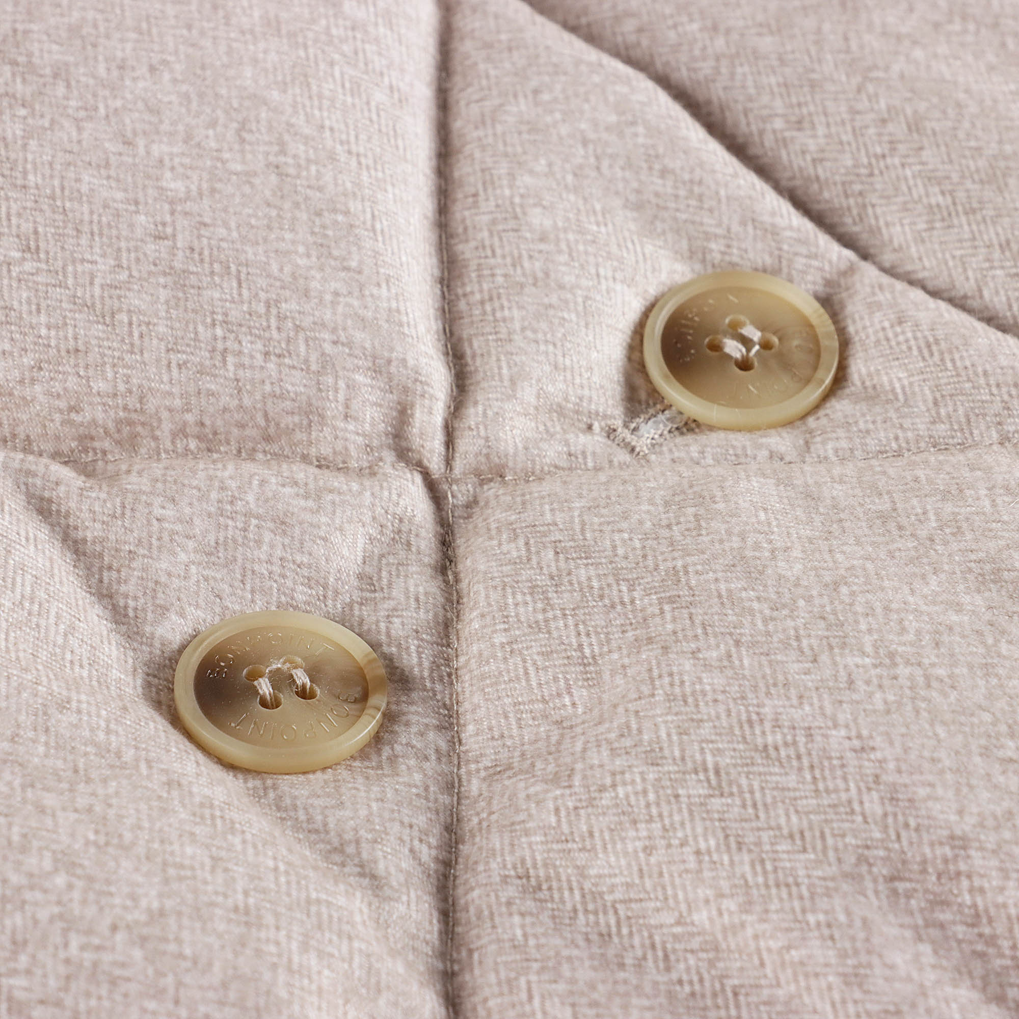 Girls Beige Padded Down Jacket