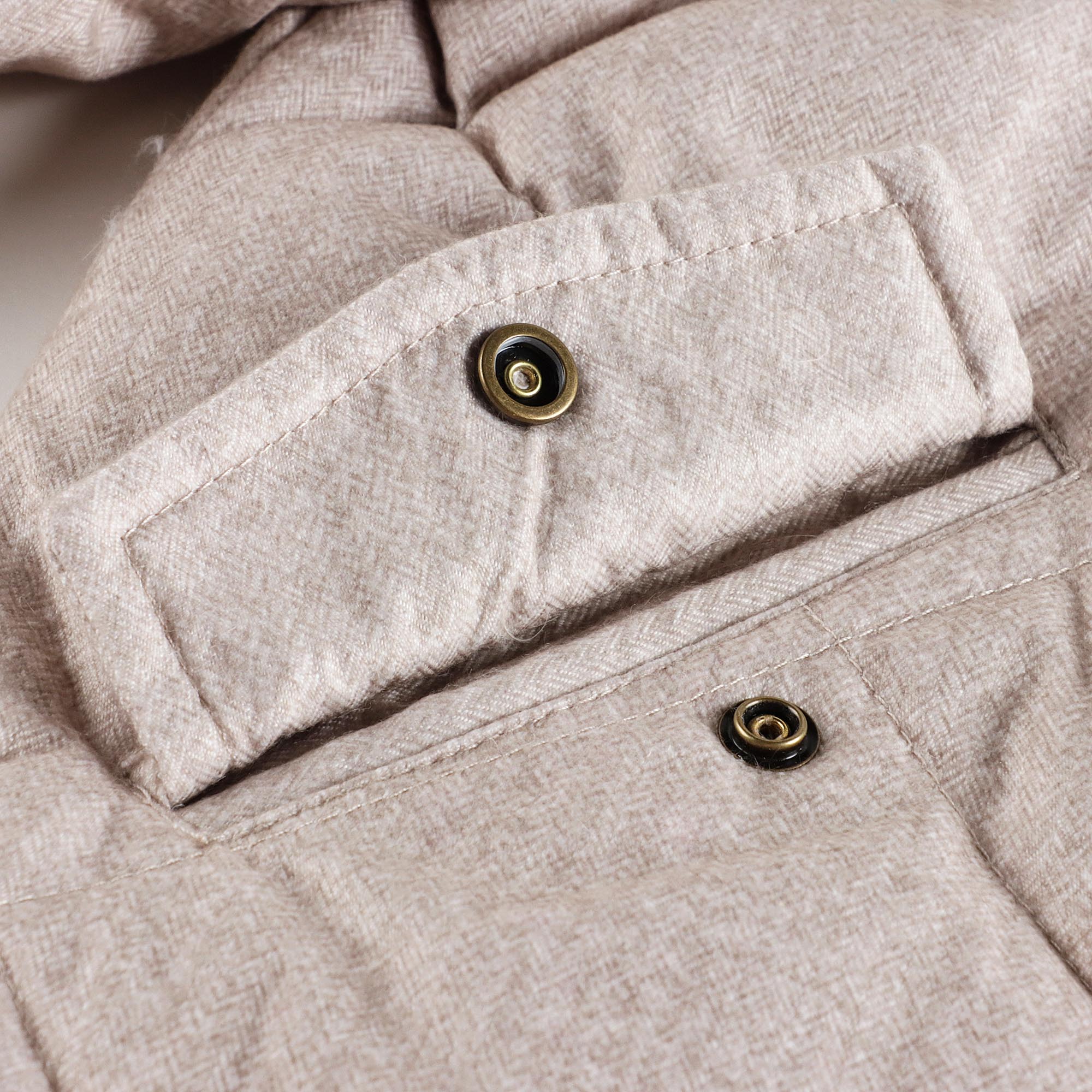 Girls Beige Padded Down Jacket