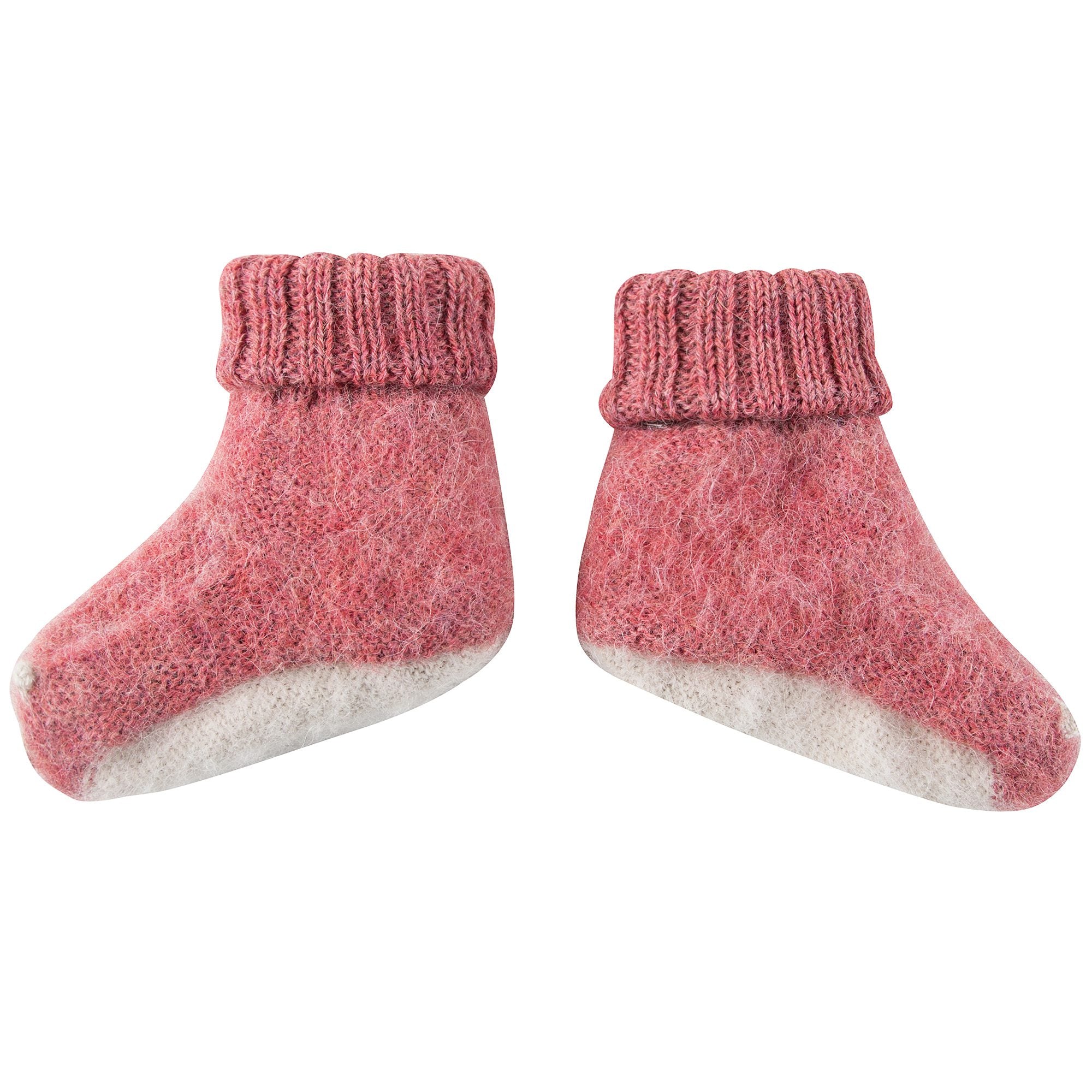 Baby Rose Pink Bunny Alpaca Wool Animal Booties