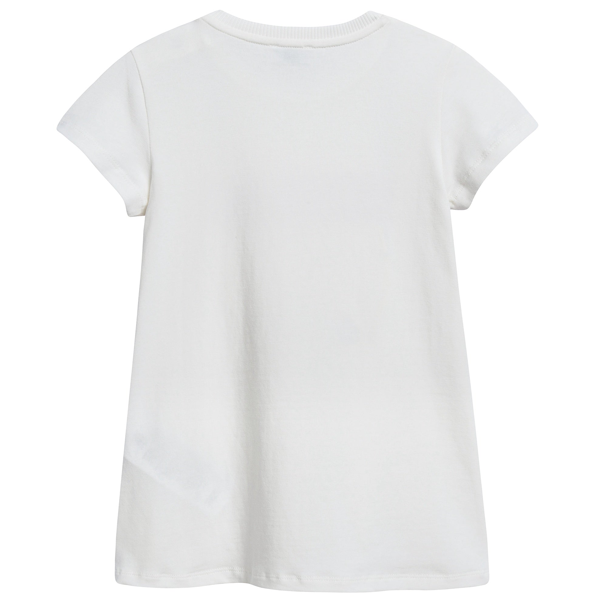 Baby Girls White Printed Logo Dress