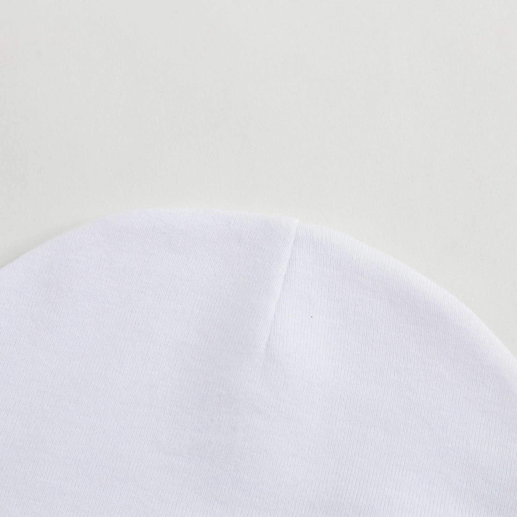 Baby White Check Cotton Three-piece Gift Set