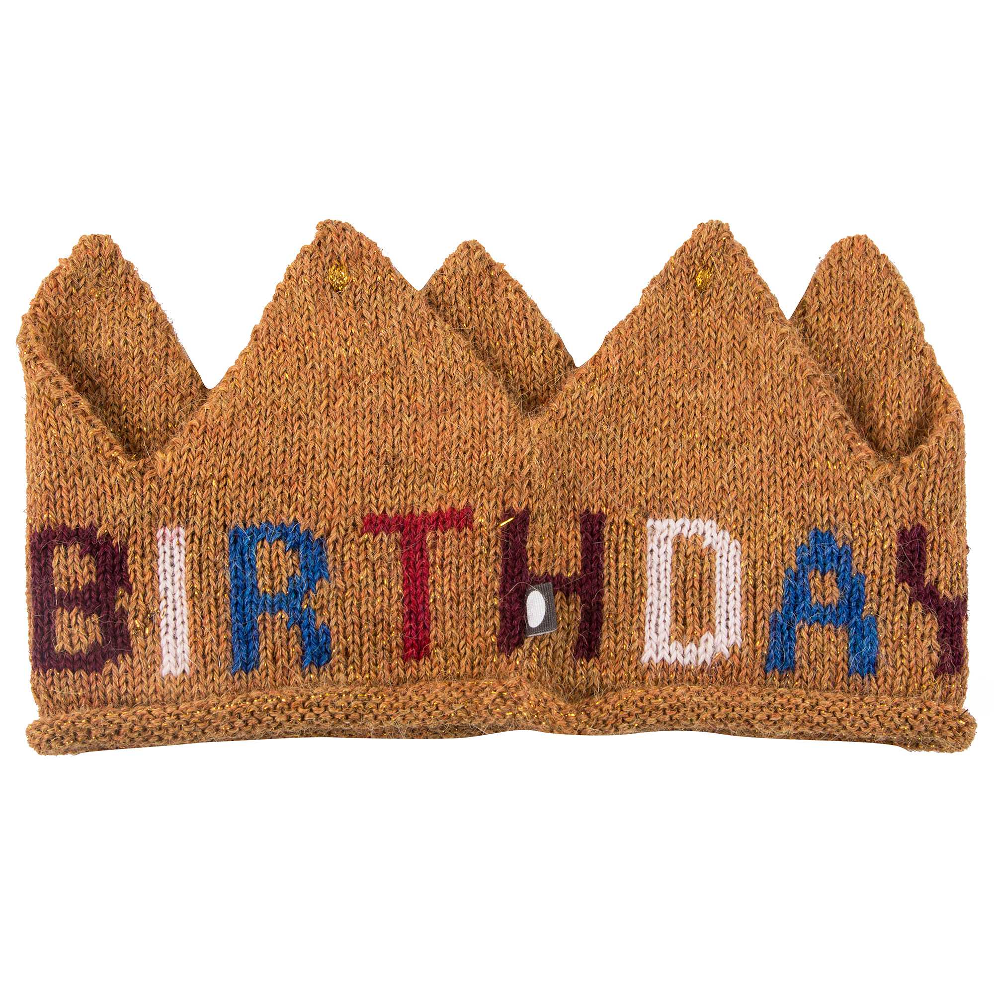 Baby Yellow 'Happy Birthday' Alpaca Wool Crown