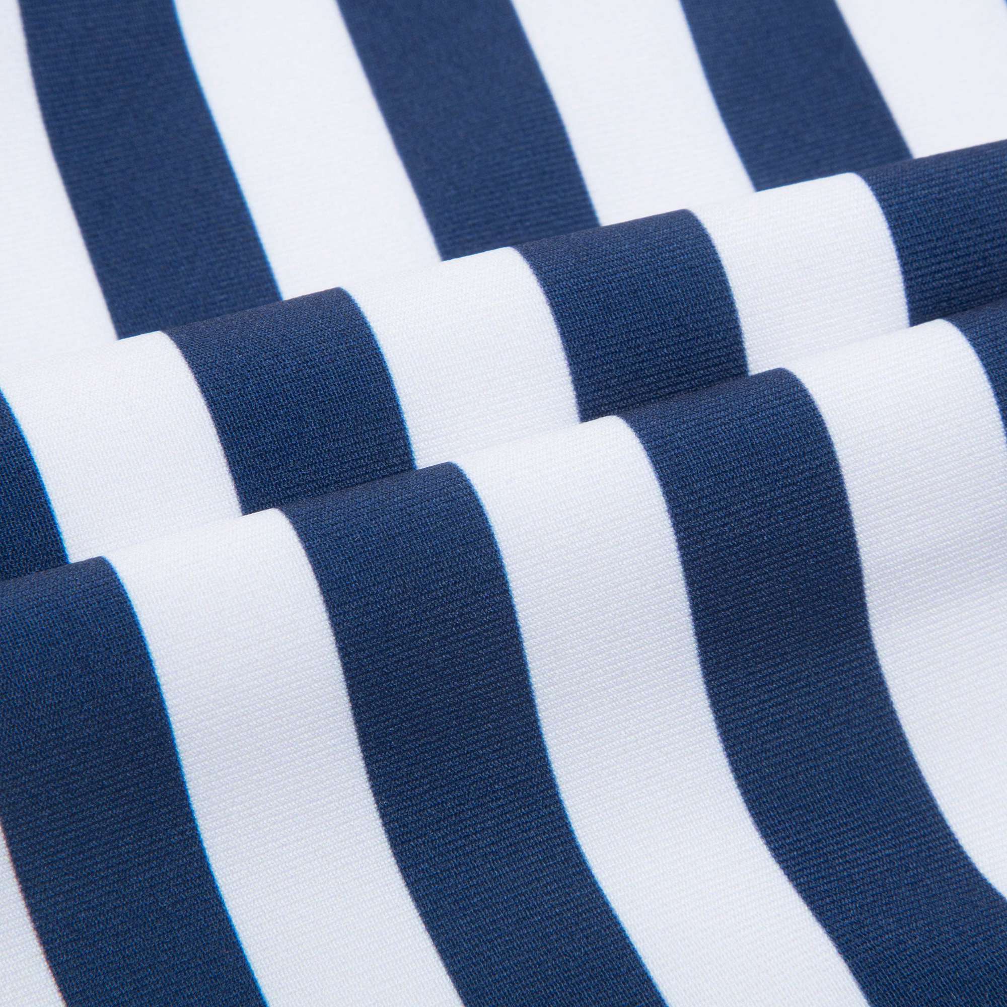 Girls Blue Striped Bathing Suit