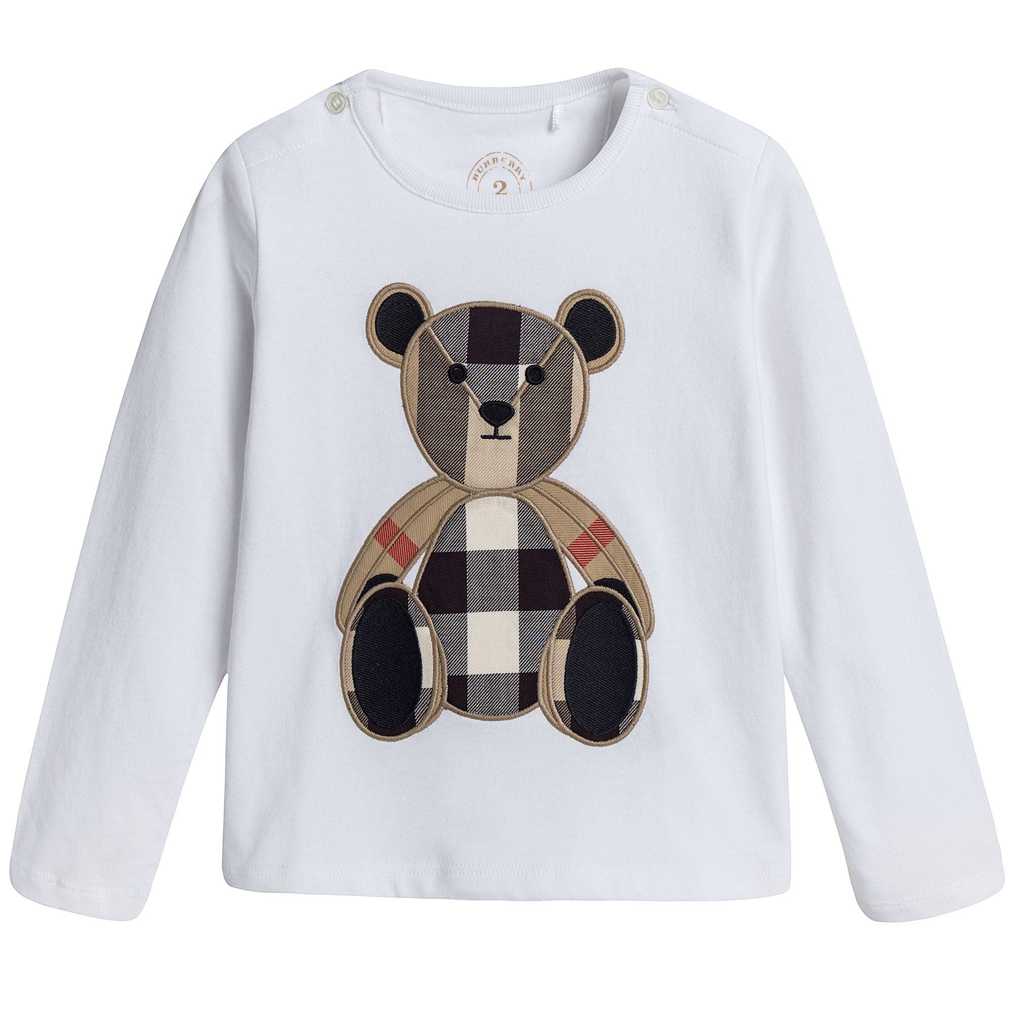 Girls White T-shirt With Bear Pattern - CÉMAROSE | Children's Fashion Store - 1