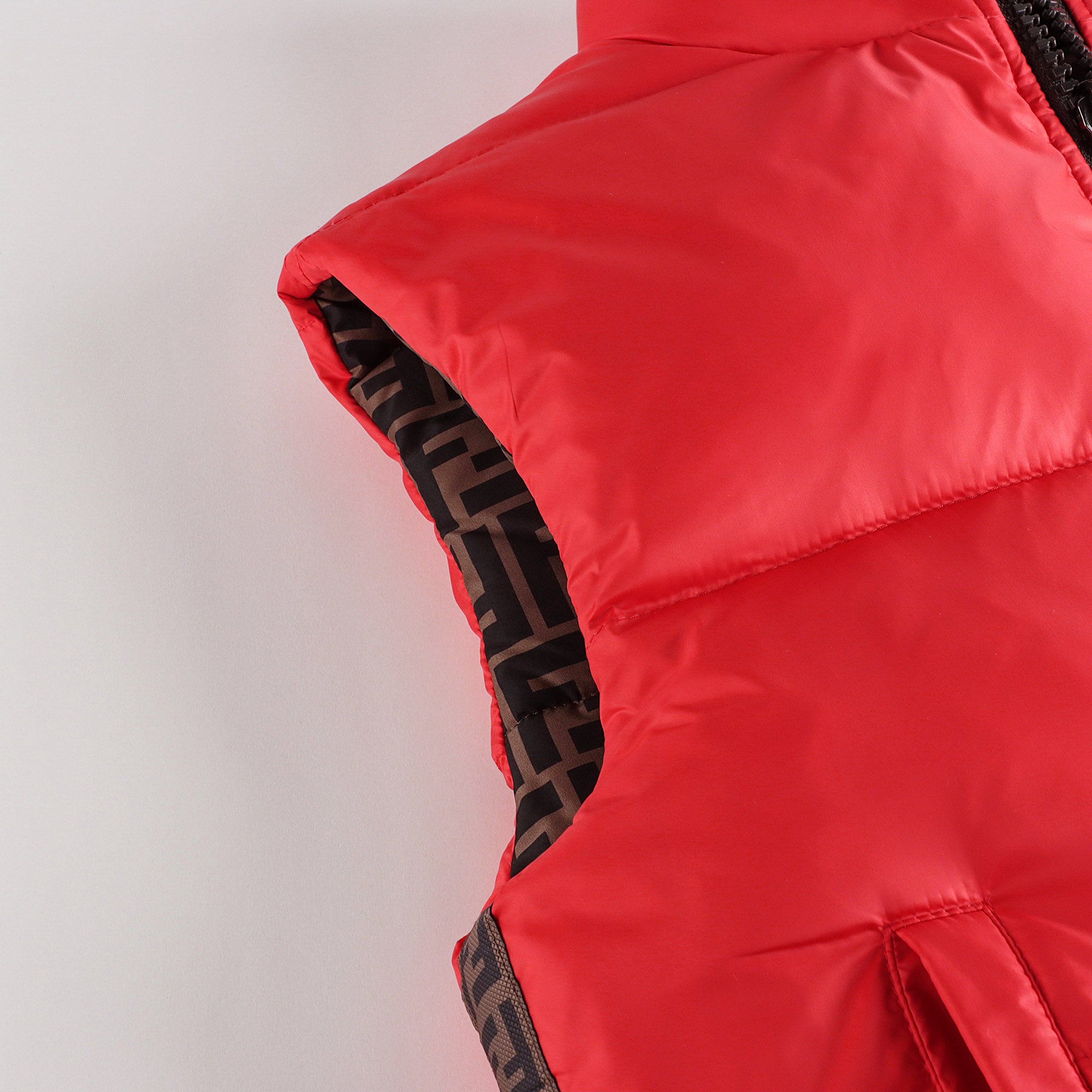 Boys & Girls Red Reversible Padded Down Gilet