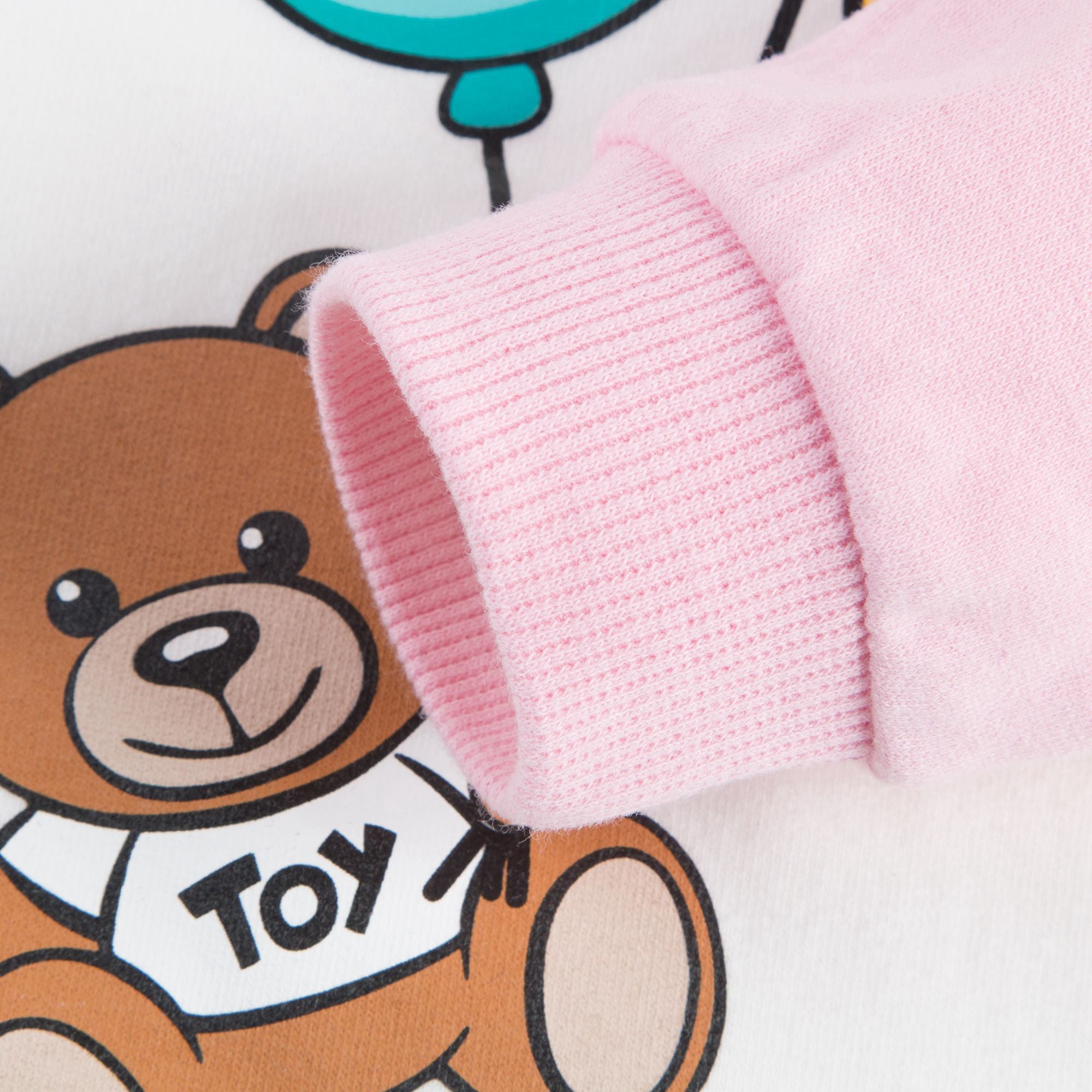 Baby Girls Pink Cotton Teddy Tracksuit