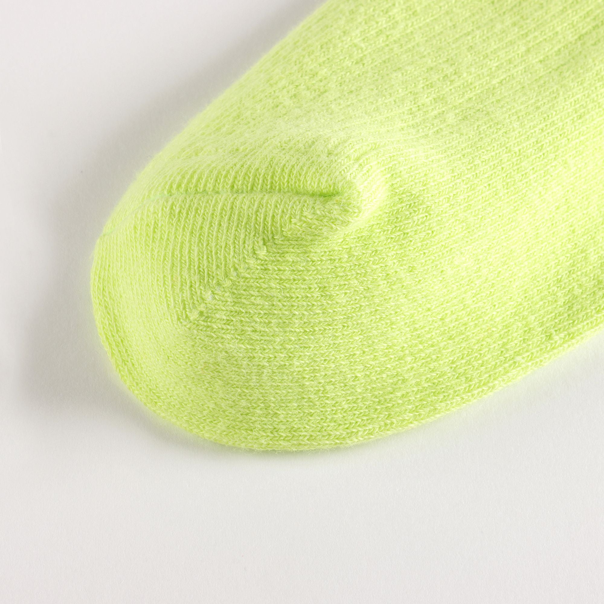 儿童荧光黄Logo短袜